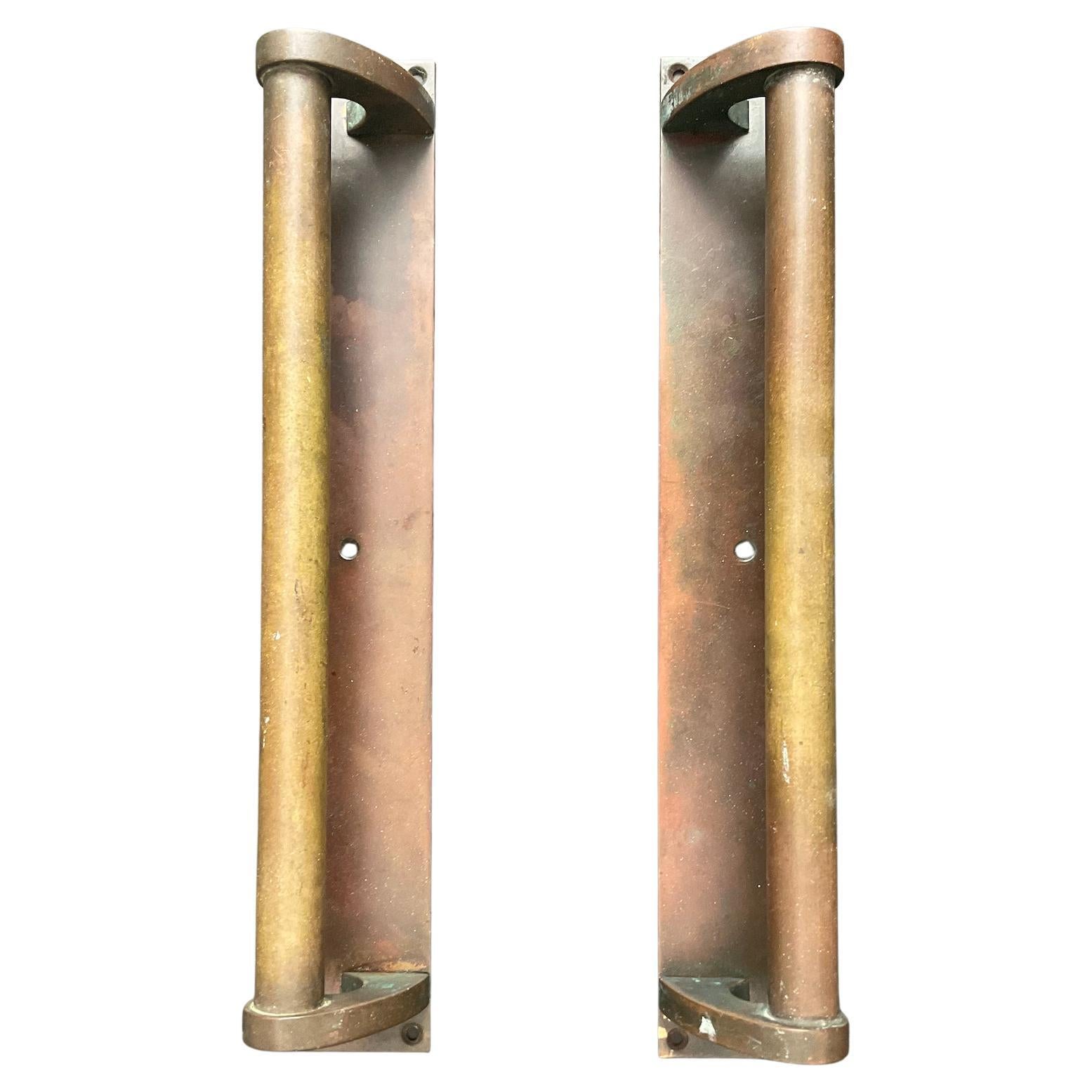 Set of Two Long Push and Pull Door Handles, England
