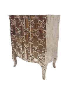 Set of Two Louise Demi Semainiers in White Bronze by Paul Mathieu