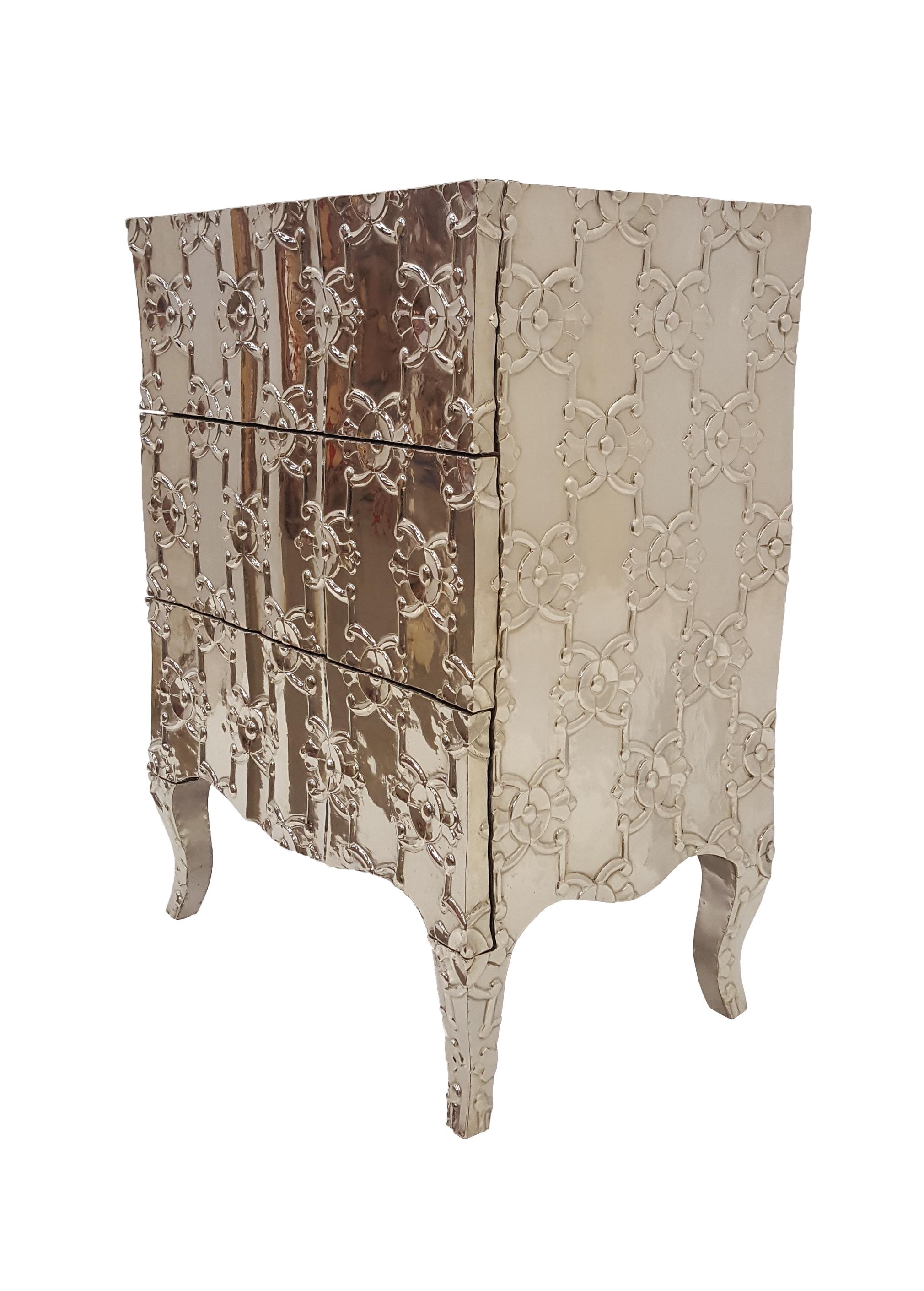 Indiano Set di due seminiere Louise Demi in bronzo bianco di Paul Mathieu in vendita