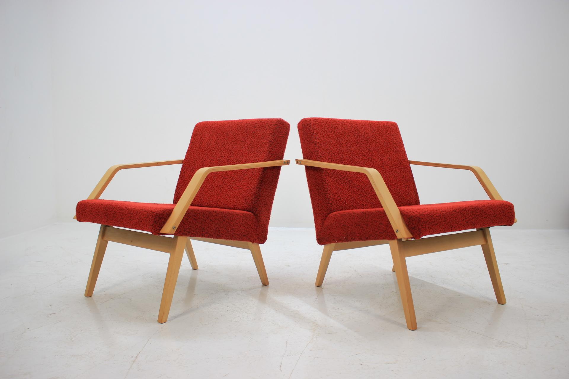 Set of Two Lounge Chair by Expo 58 Brusel, 1958's In Good Condition In Praha, CZ