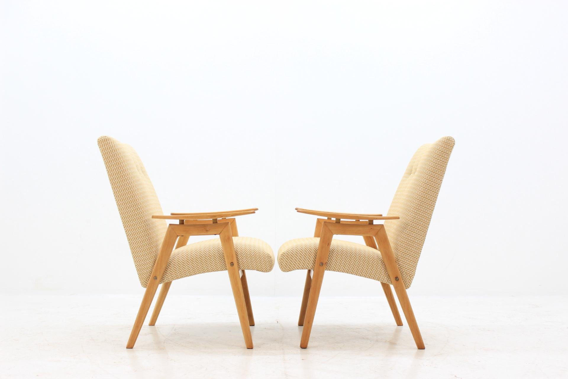 Mid-Century Modern Set of Two Lounge Chair by Jaroslav Šmídek for Jitona, 1960s
