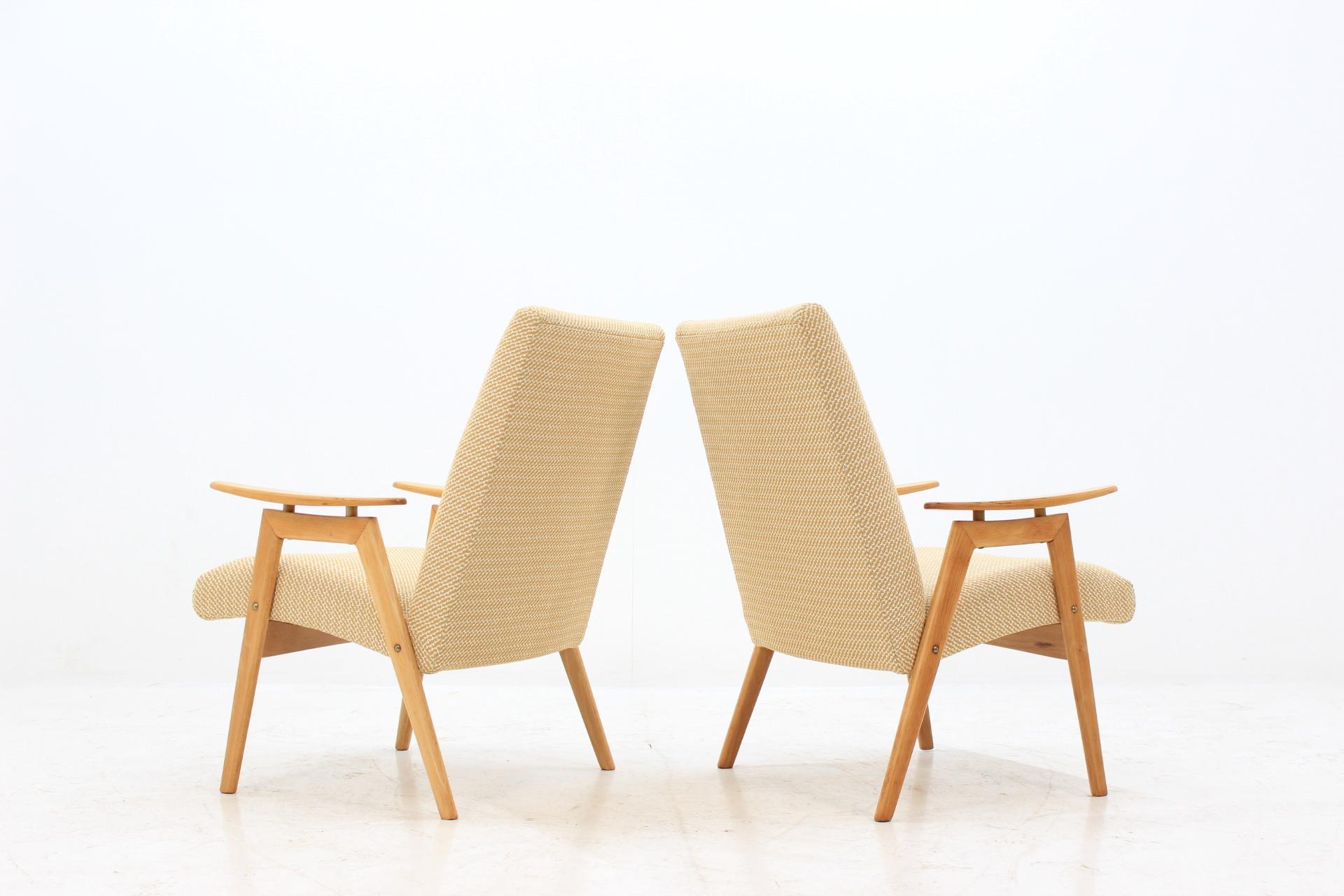 Czech Set of Two Lounge Chair by Jaroslav Šmídek for Jitona, 1960s