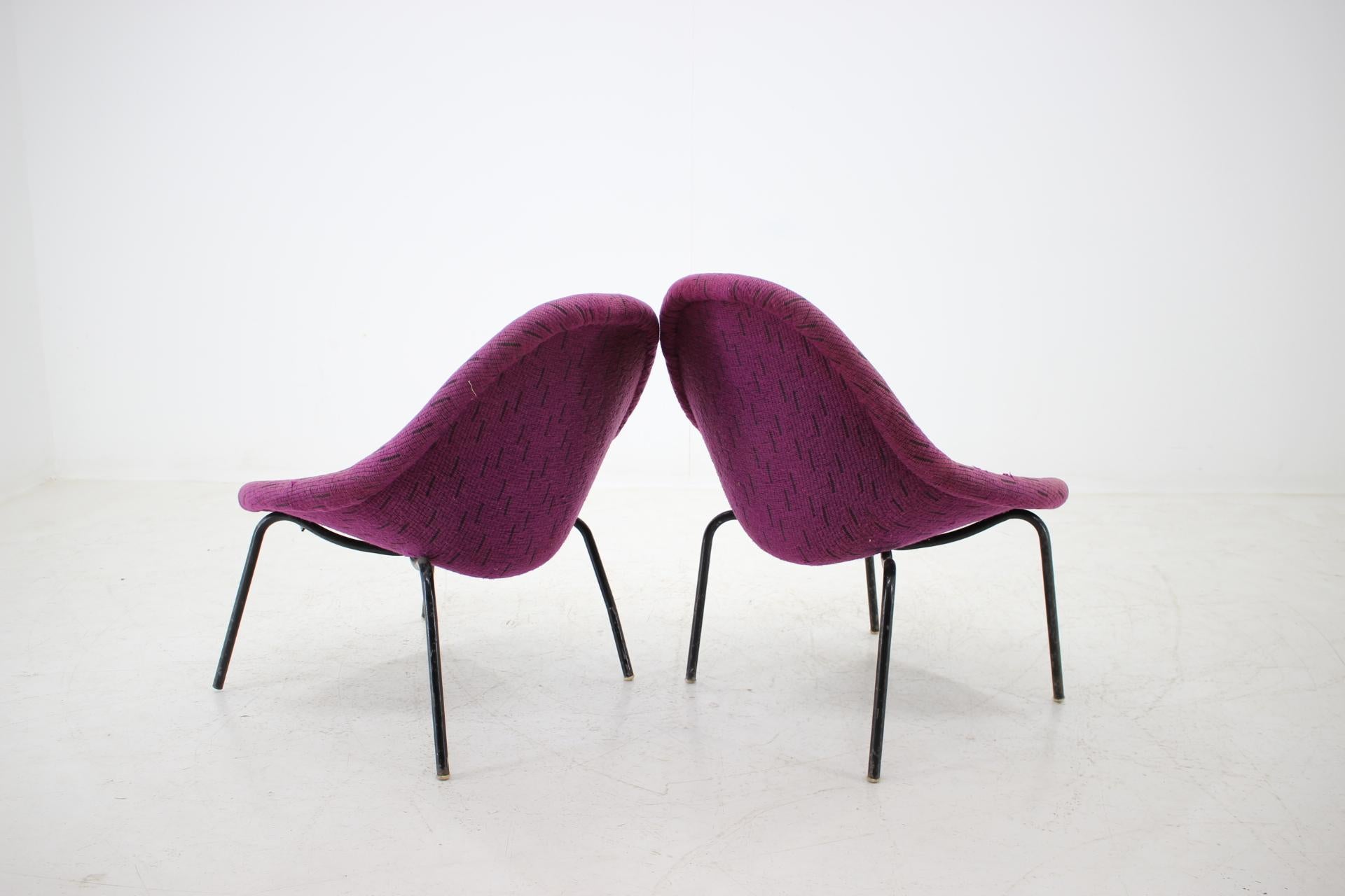Czech Set of Two Lounge Chairs, 1970s For Sale