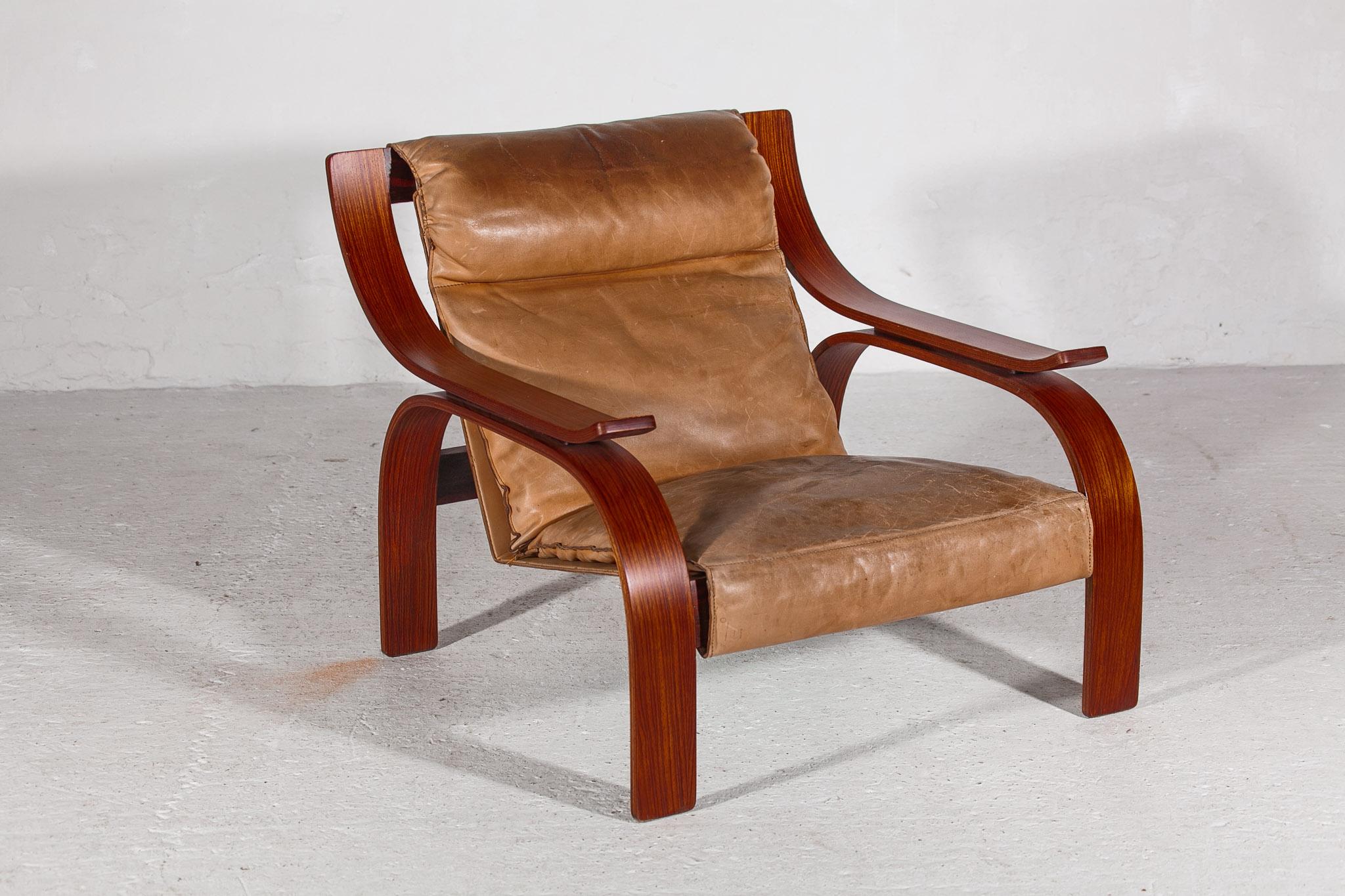 Mid-Century Modern Set of Two Lounge Chairs designed by Marco Zanuso, 1962 Italy, Model 