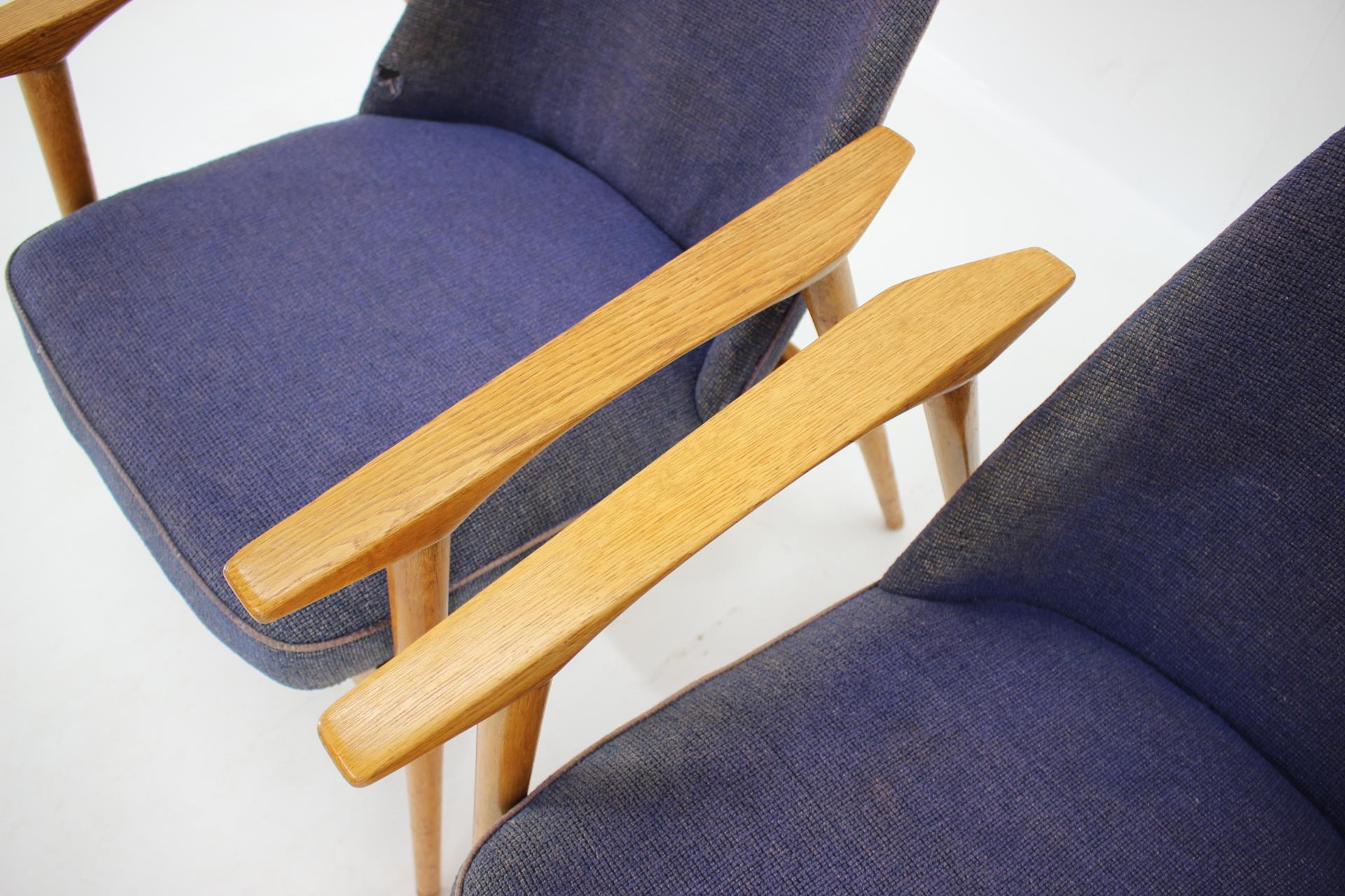 Set of Two Lounge Chairs Designed by Miroslav Navrátil, 1960s 1