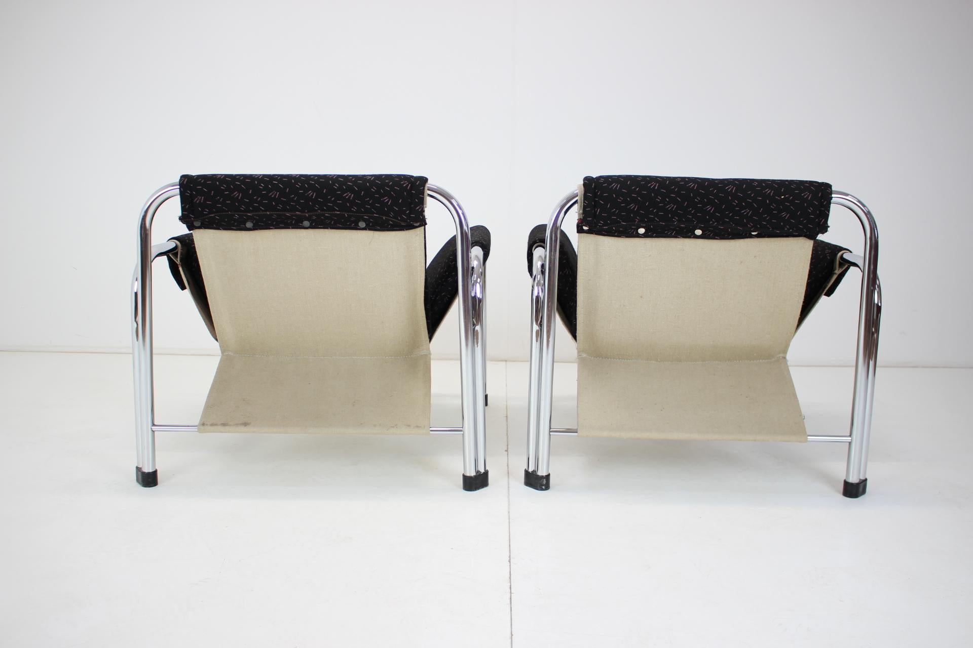 Late 20th Century Set of Two Lounge Chairs Designed by Wiliam Chlebo, 1970's