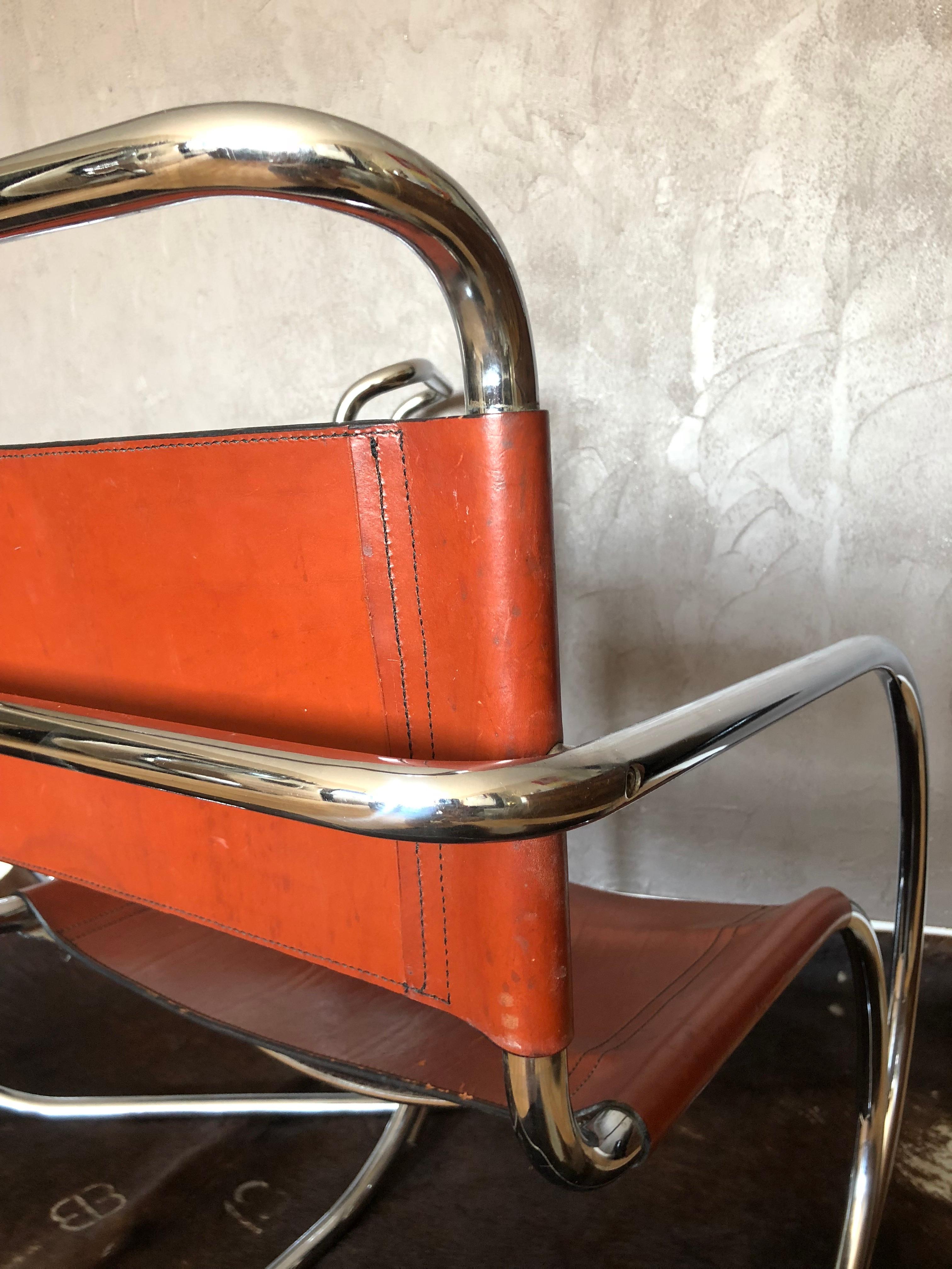 Set of Two Lounge MR20 Mies van der Rohe Chairs, 1960s For Sale 7