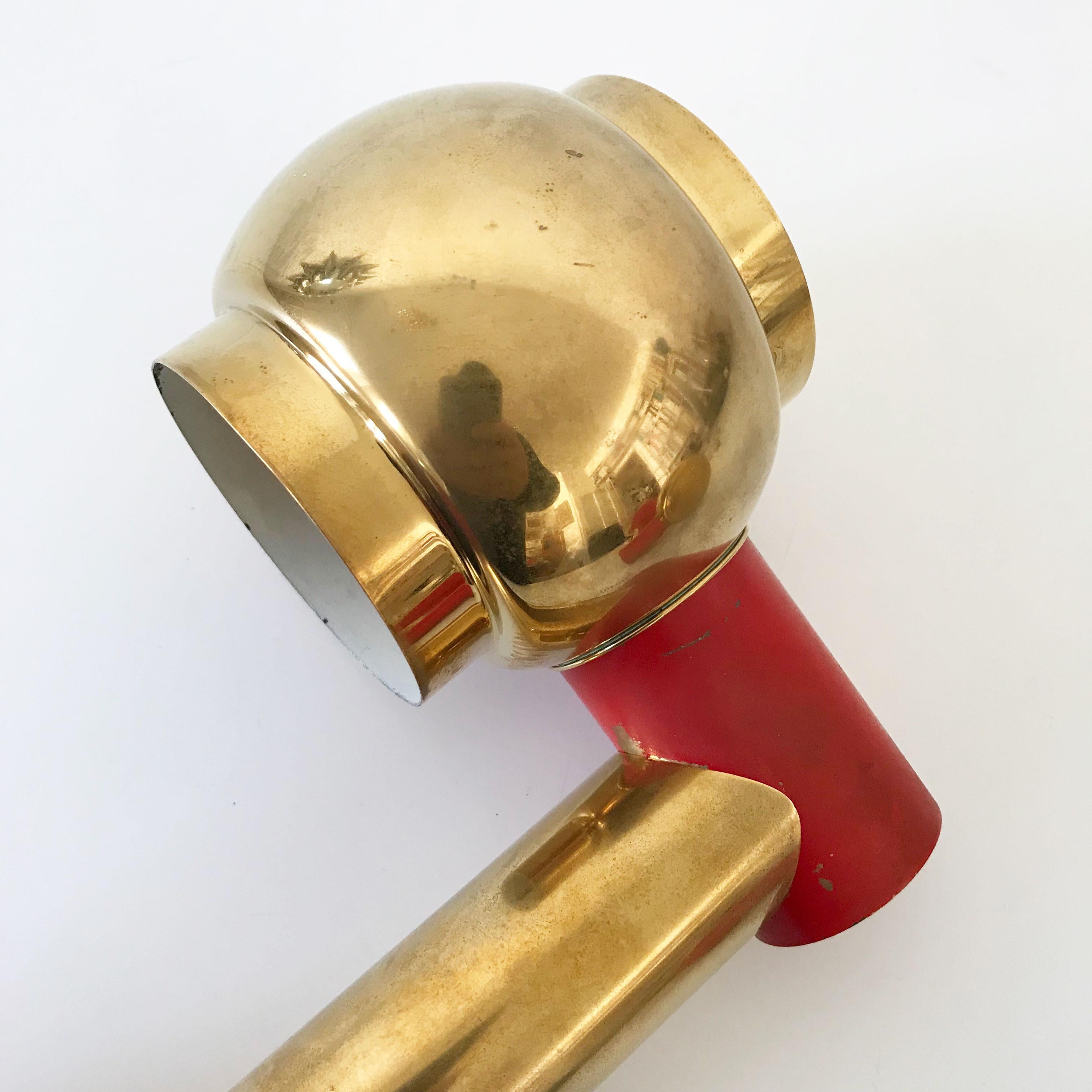 Set of Two Lovely Mid-Century Modern Brass Bedside Table Lamps, 1950s 7