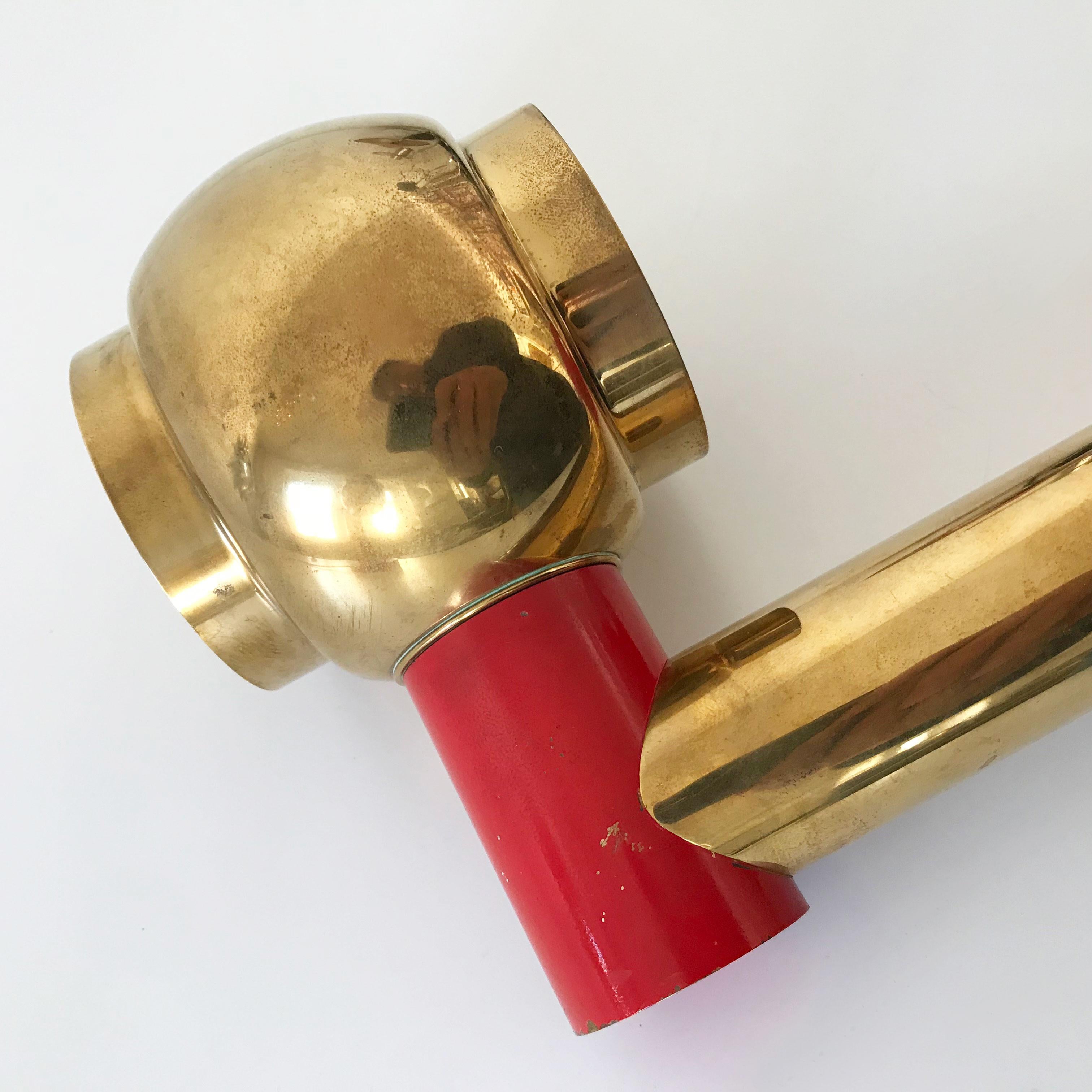 Set of Two Lovely Mid-Century Modern Brass Bedside Table Lamps, 1950s 9