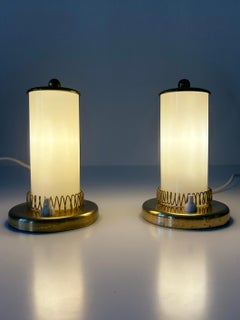 Set of Two Lovely Mid Century Modern Bedside Table Lamps Germany 1950s