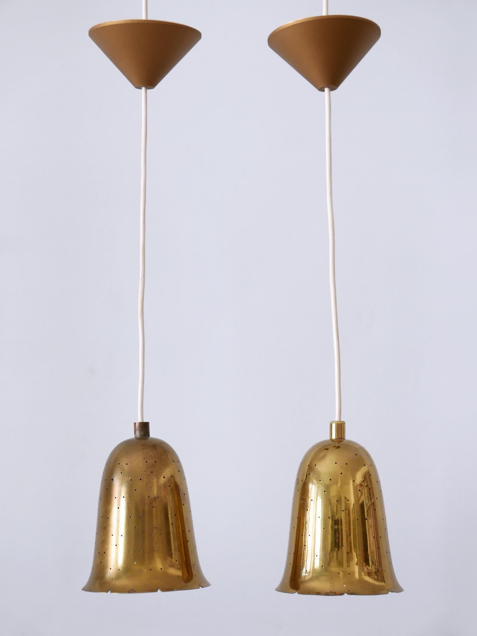 Mid-20th Century Set of Two Lovely Mid Century Modern Pendant Lamps by Boréns Borås Sweden 1950s