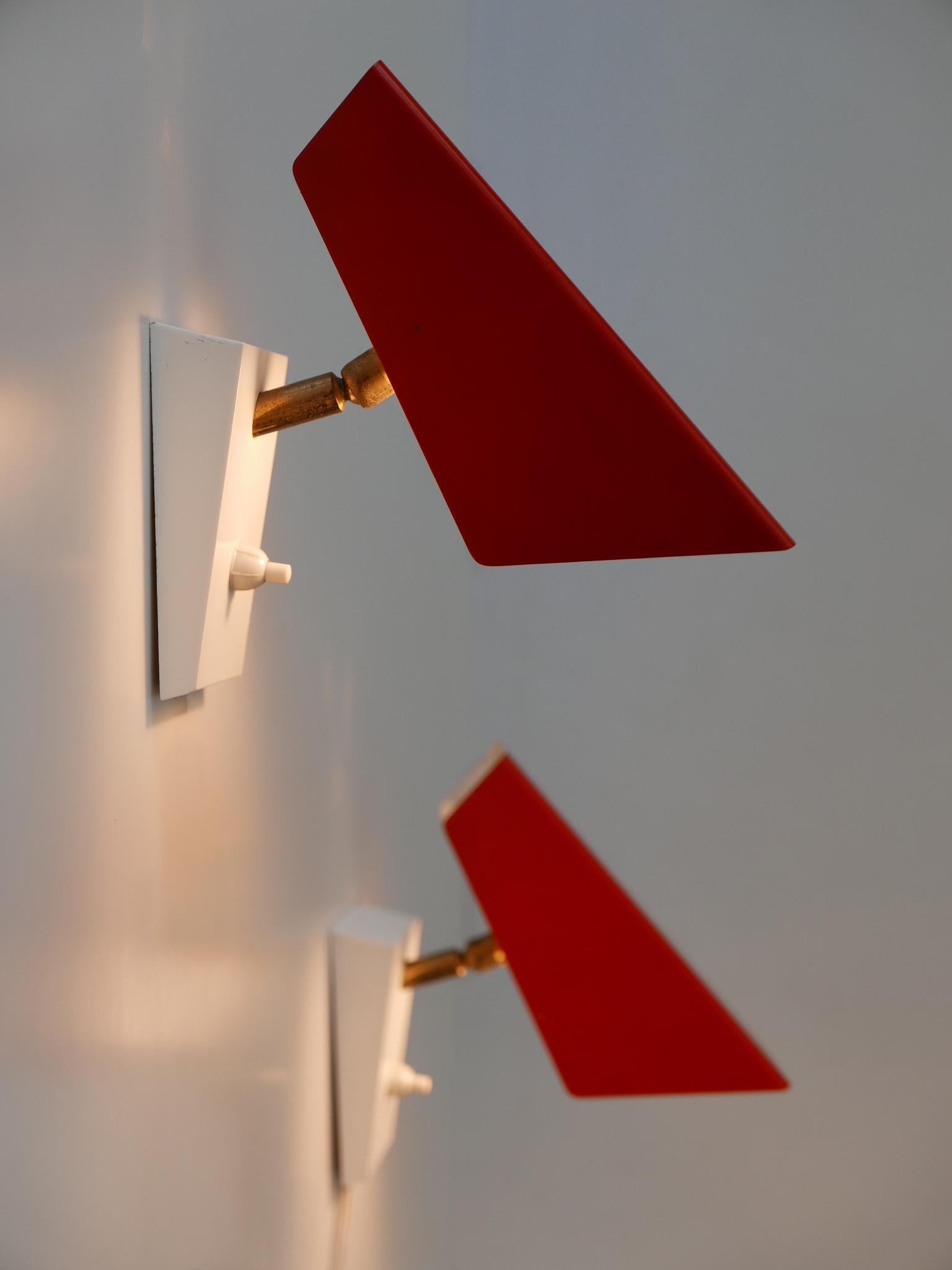Set di due graziose lampade da parete o sconsigliate della metà del secolo scorso, Germania, 1960 in vendita 7