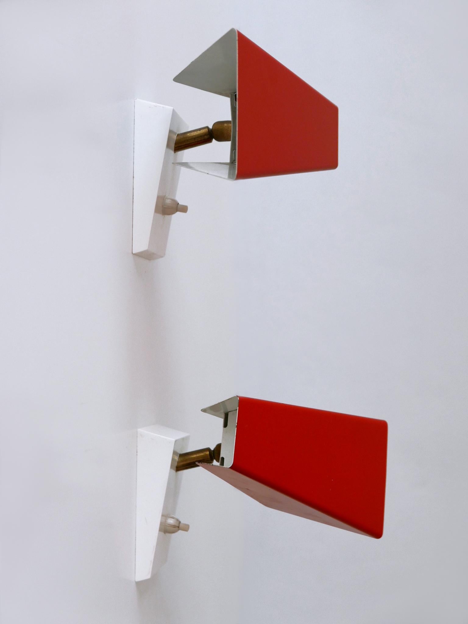 Set di due graziose lampade da parete o sconsigliate della metà del secolo scorso, Germania, 1960 in vendita 10