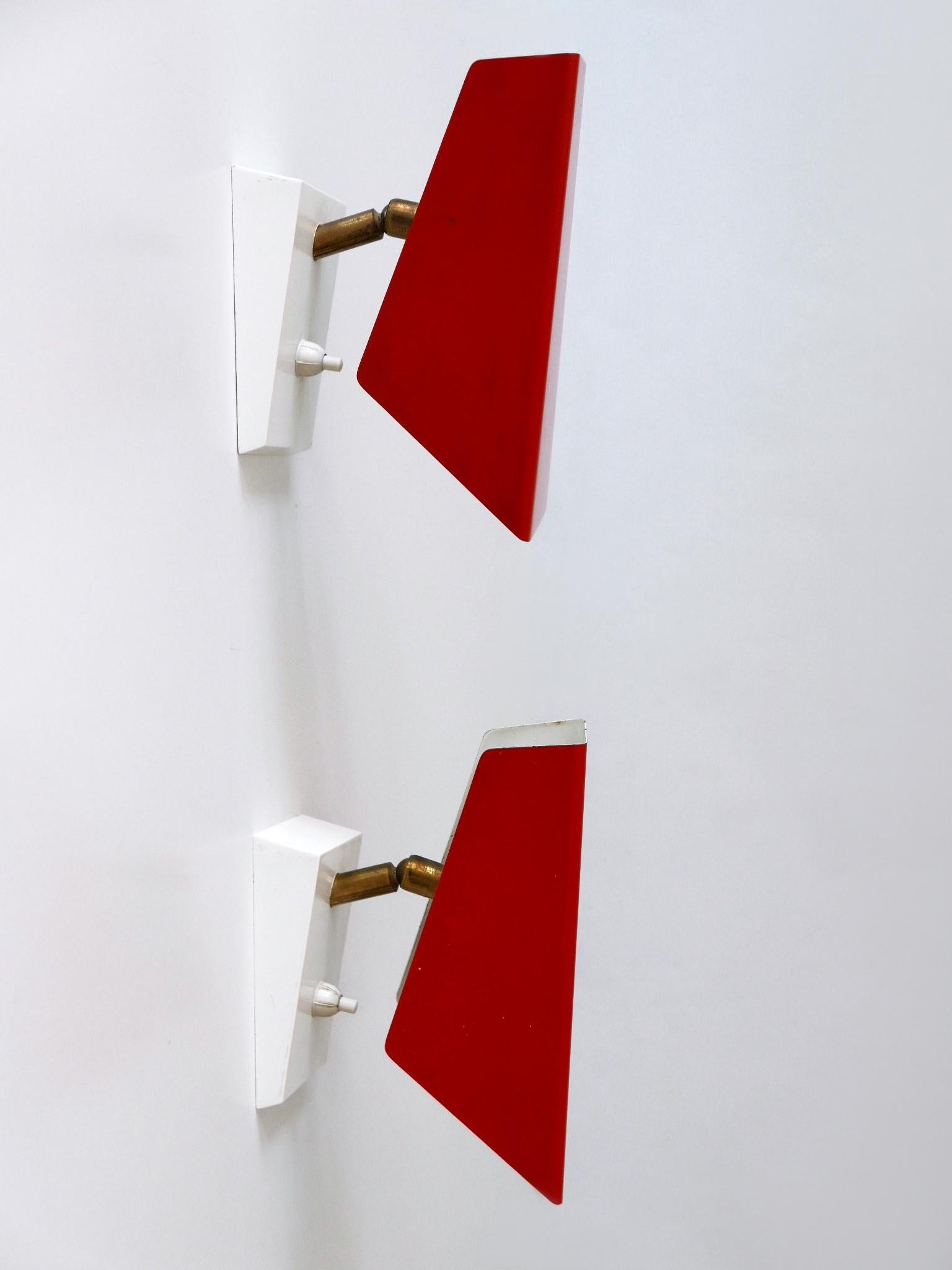 Mid-Century moderno Set di due graziose lampade da parete o sconsigliate della metà del secolo scorso, Germania, 1960 in vendita