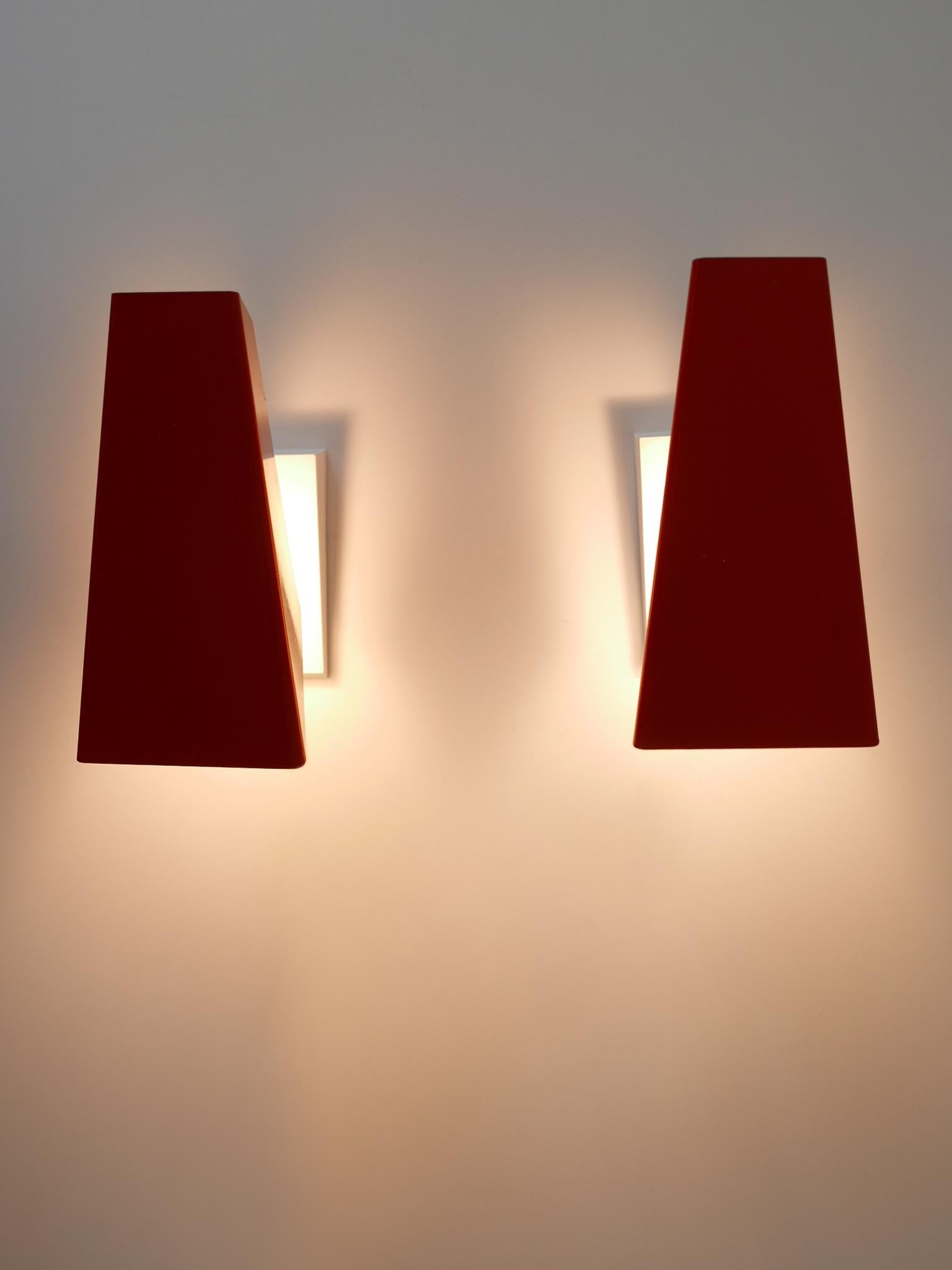 Metallo Set di due graziose lampade da parete o sconsigliate della metà del secolo scorso, Germania, 1960 in vendita