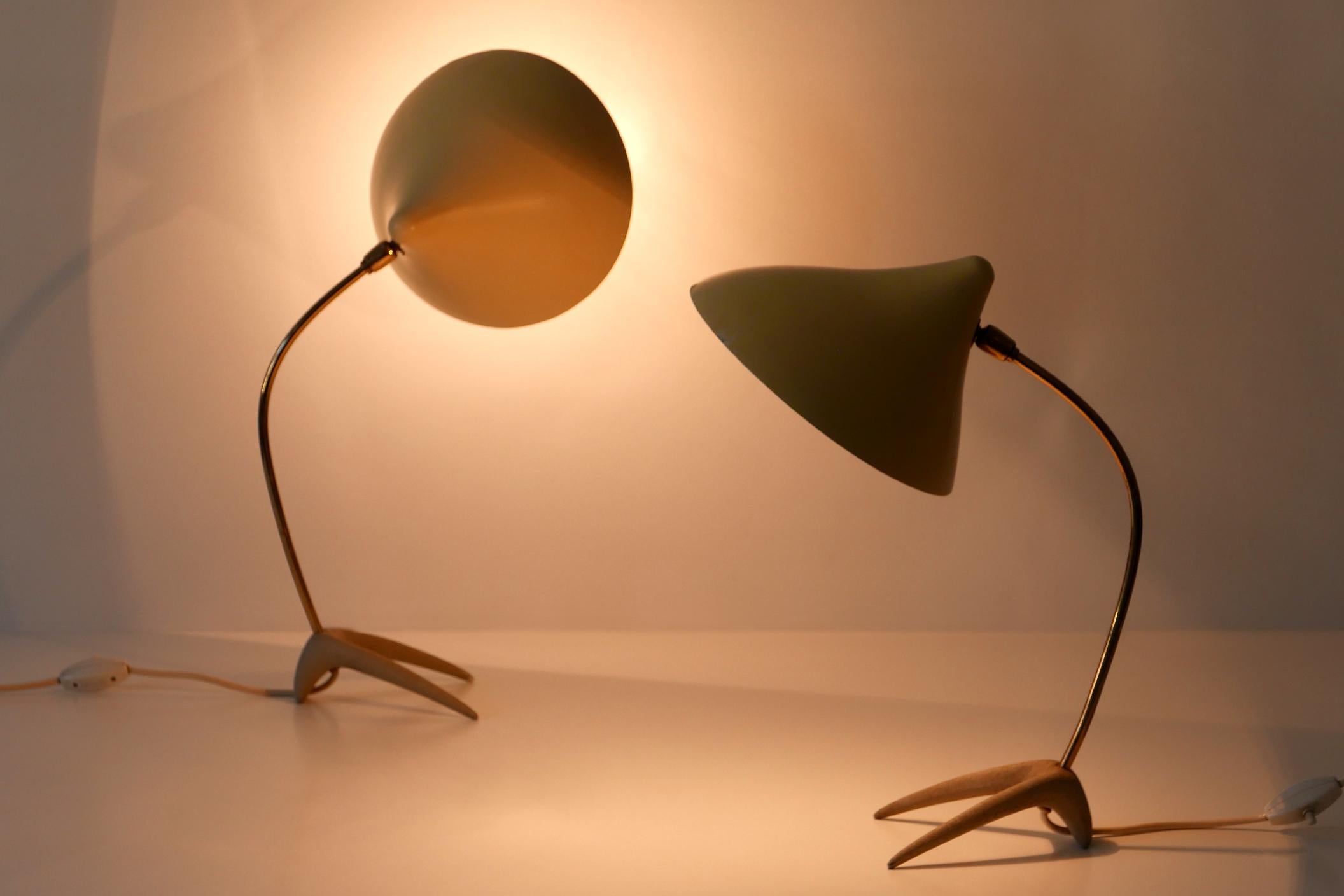 Set of Two Lovely Mid-Century Modern Table Lamps by Louis Kalff for Cosack 1950s For Sale 2