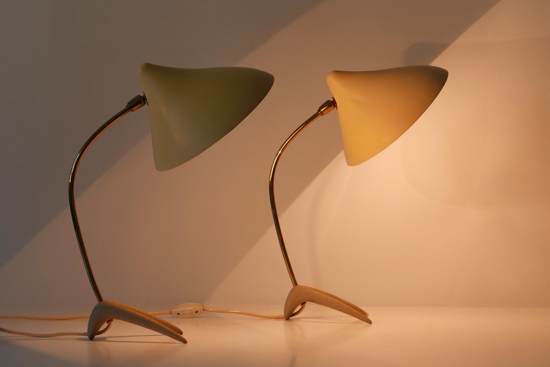 Set of Two Lovely Mid-Century Modern Table Lamps by Louis Kalff for Cosack 1950s For Sale 8