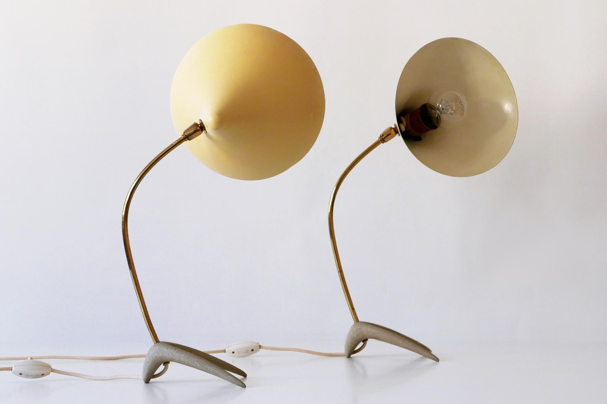 Set of Two Lovely Mid-Century Modern Table Lamps by Louis Kalff for Cosack 1950s In Good Condition For Sale In Munich, DE