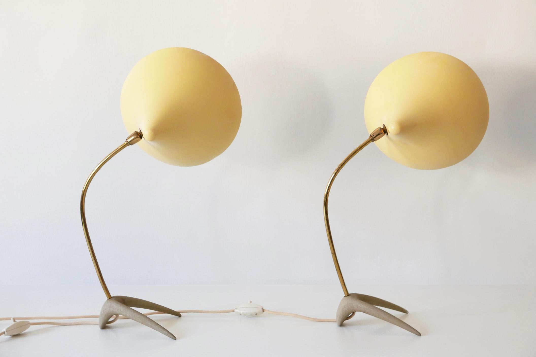 Mid-20th Century Set of Two Lovely Mid-Century Modern Table Lamps by Louis Kalff for Cosack 1950s For Sale