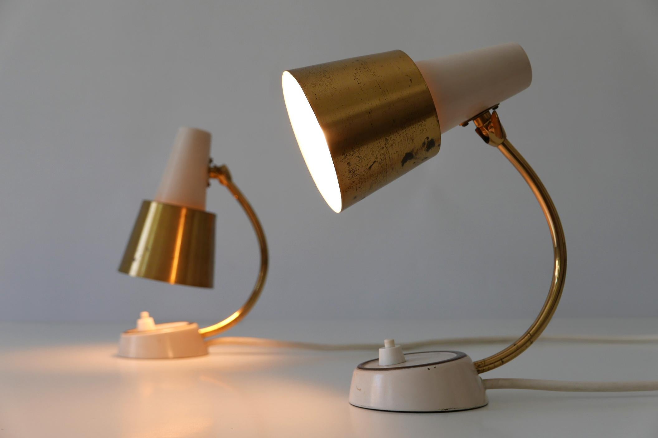 Set of Two Mid-Century Modern Bedside Table Lamps or Wall Lights, 1950s, Germany For Sale 2