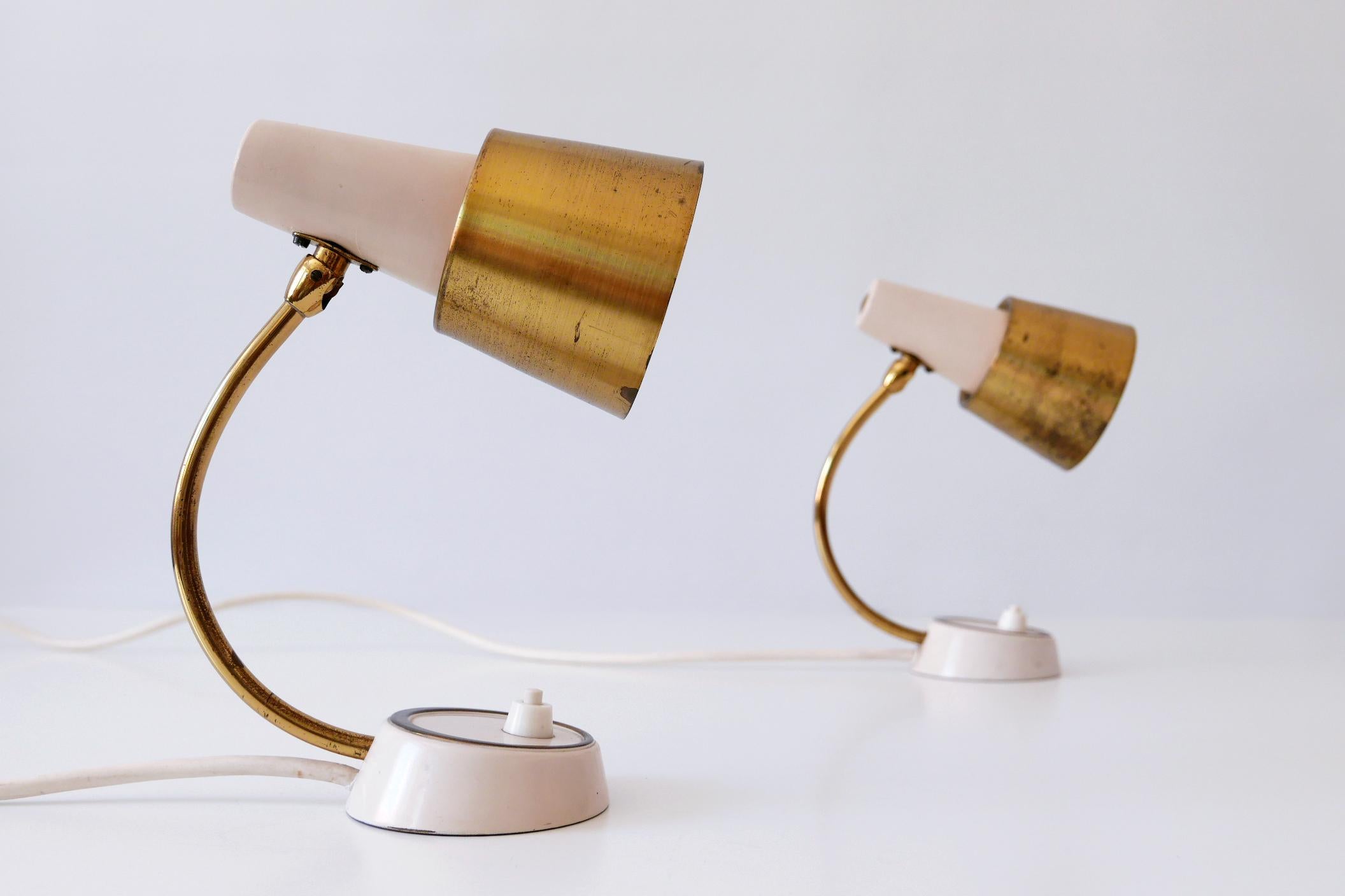 Set of Two Mid-Century Modern Bedside Table Lamps or Wall Lights, 1950s, Germany For Sale 5