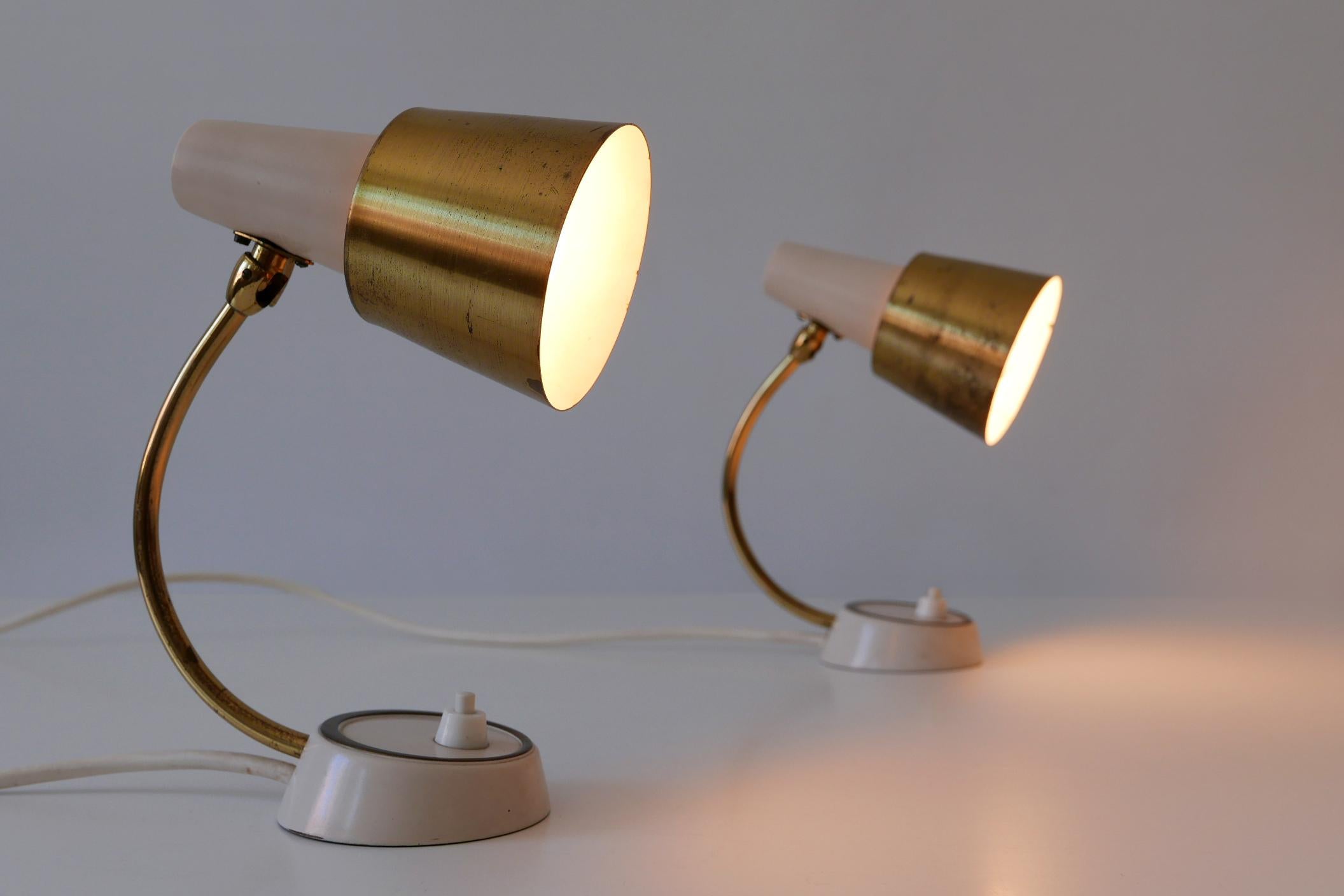 Set of Two Mid-Century Modern Bedside Table Lamps or Wall Lights, 1950s, Germany For Sale 6