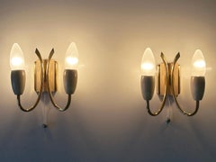 Set of Two Lovely Mid-Century Sputnik Sconces or Wall Lights Germany 1950s