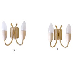 Set of Two Lovely Mid-Century Sputnik Sconces or Wall Lights Germany 1950s