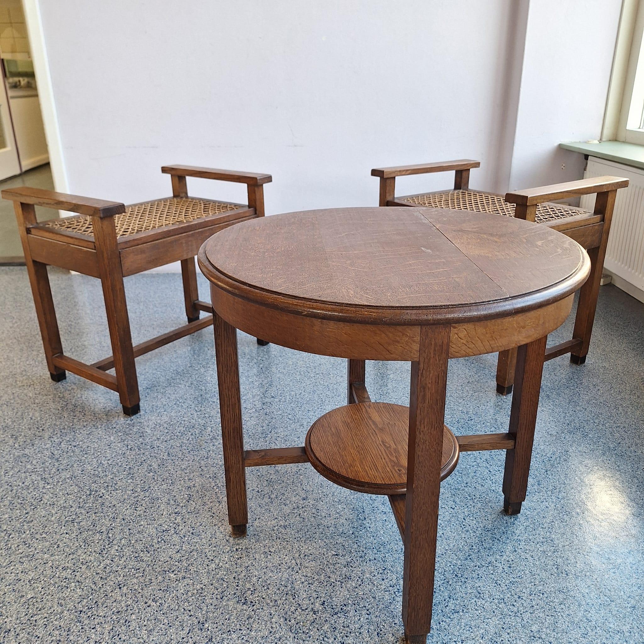 Ensemble de deux chaises basses et table basses d'Amsterdam  École/Art déco en vente 10