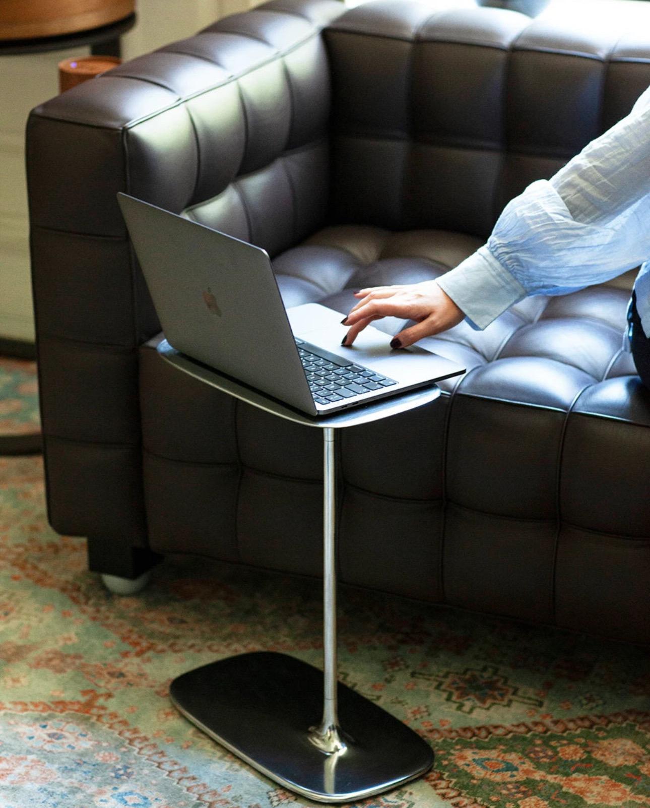 Modern Set of two low side table - polished aluminium