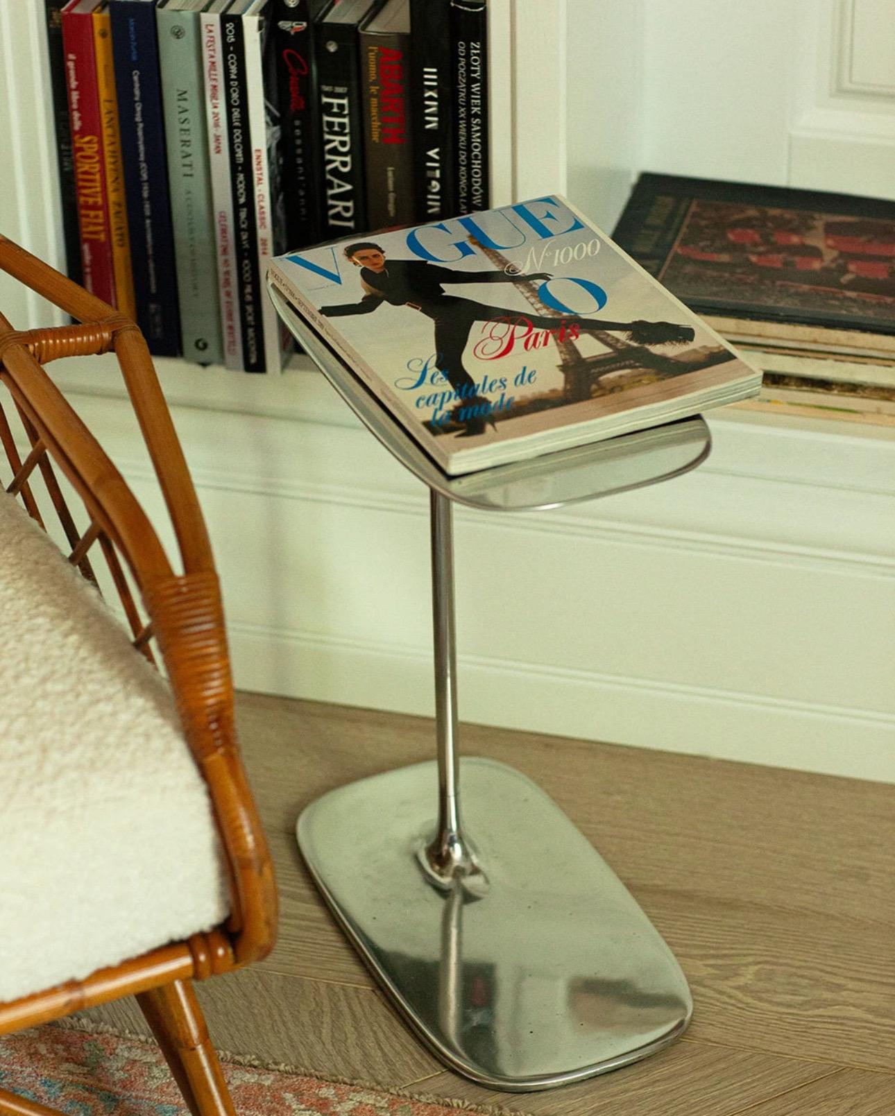 Polish Set of two low side table - polished aluminium