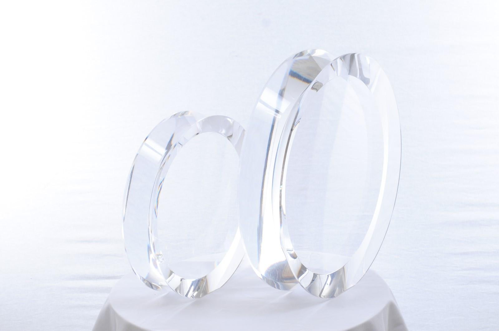 Set of Two Lucite 