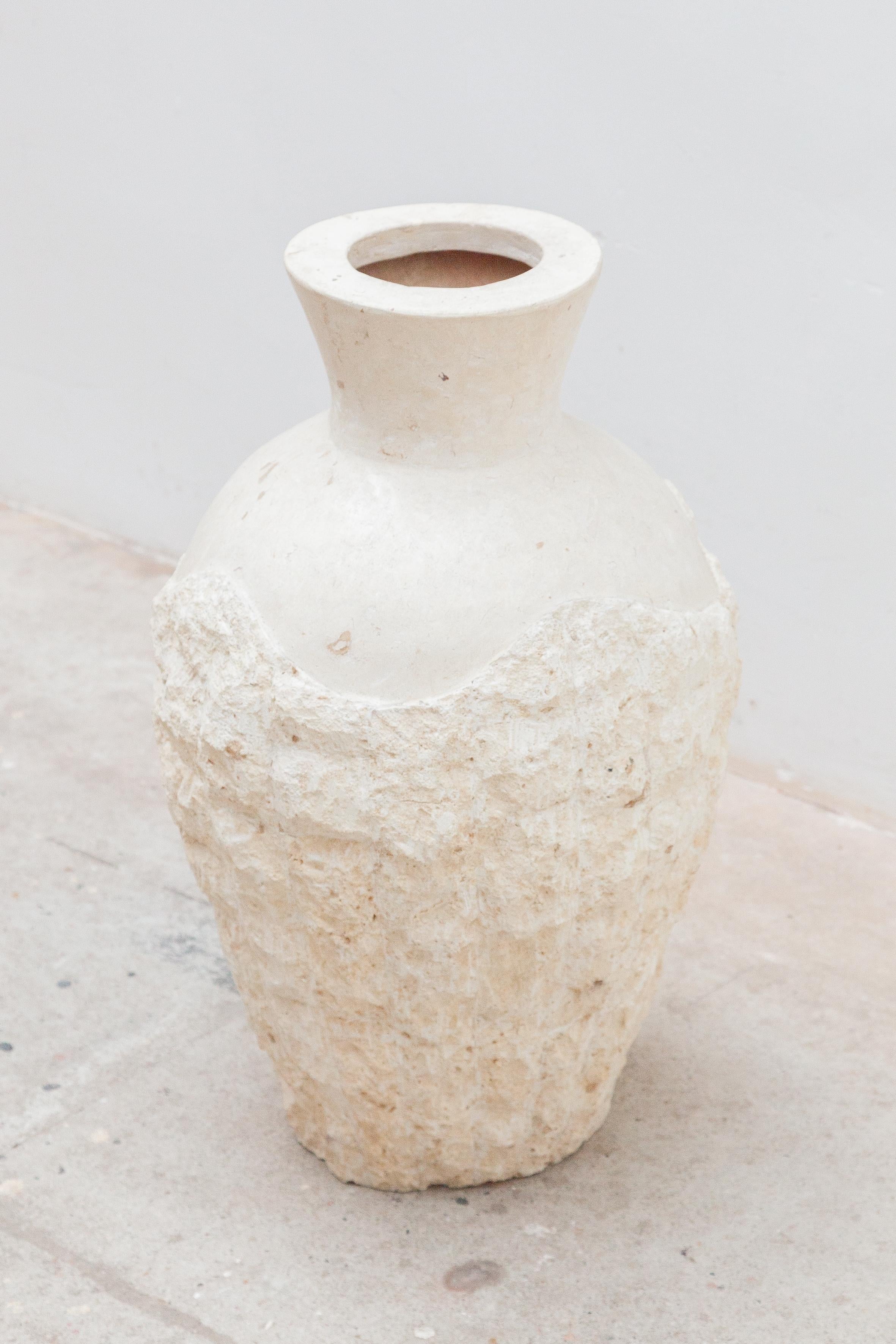 cream floor vase