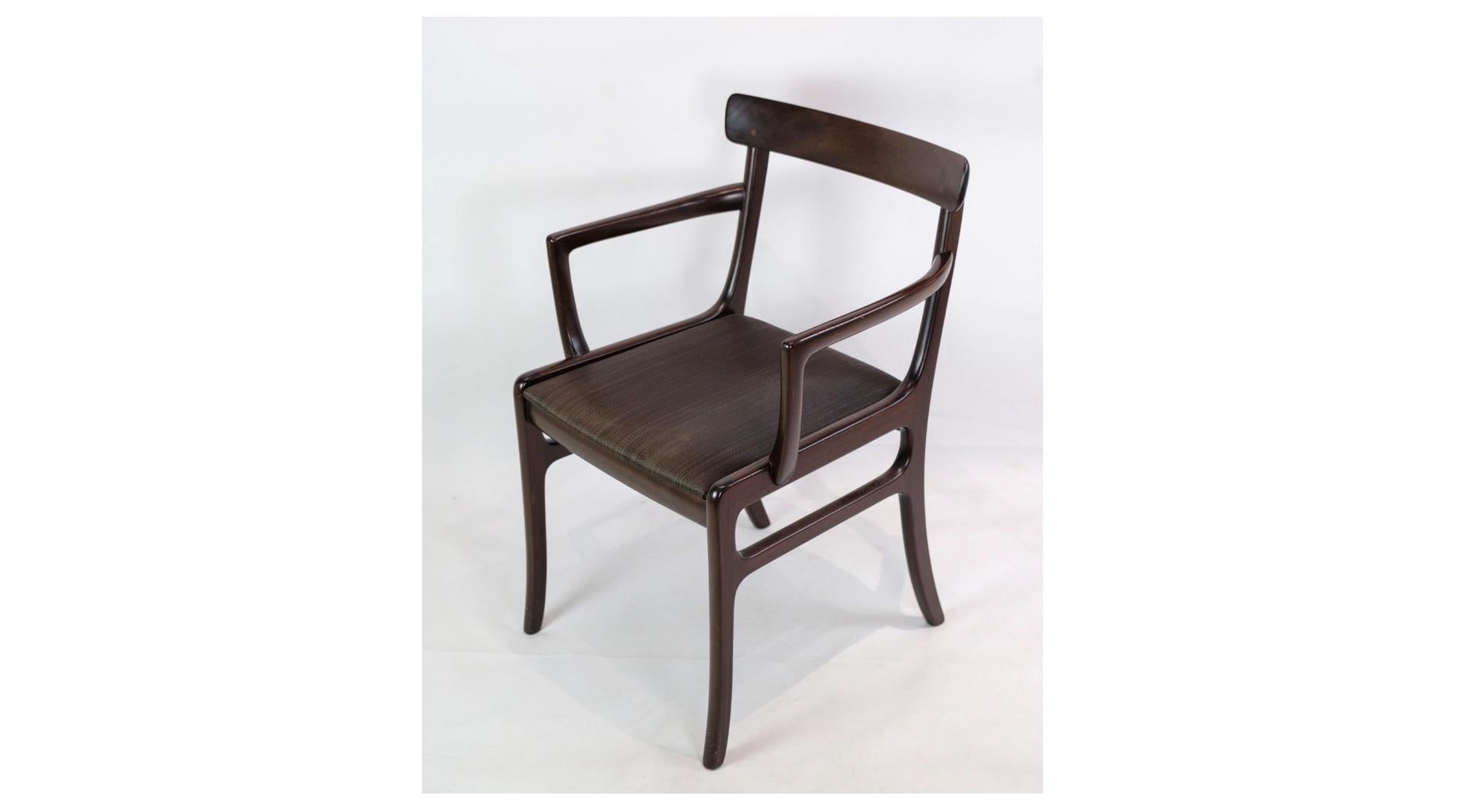 Mid-Century Modern Ensemble de deux fauteuils Rungstedlund en acajou d'Ole Wancher en vente