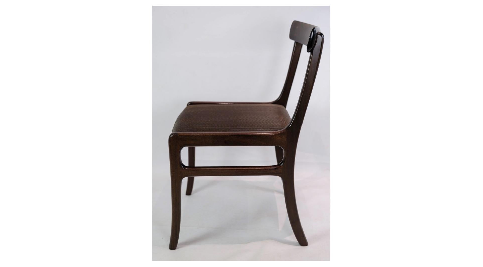 Milieu du XXe siècle Ensemble de deux chaises Rungstedlund en acajou d'Ole Wancher des années 1960 en vente