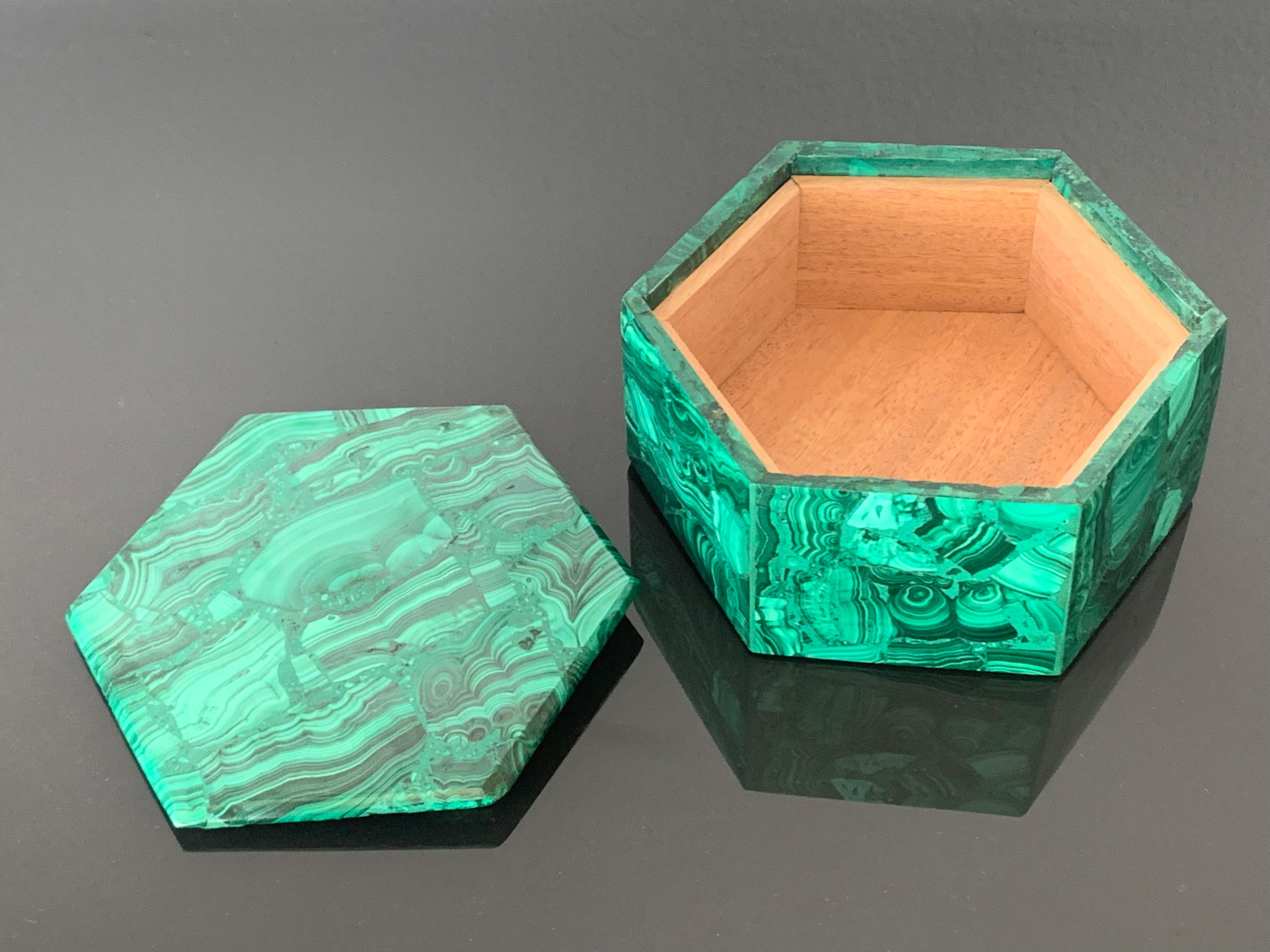 Contemporary Set of Two Malachite Jewelry Boxes