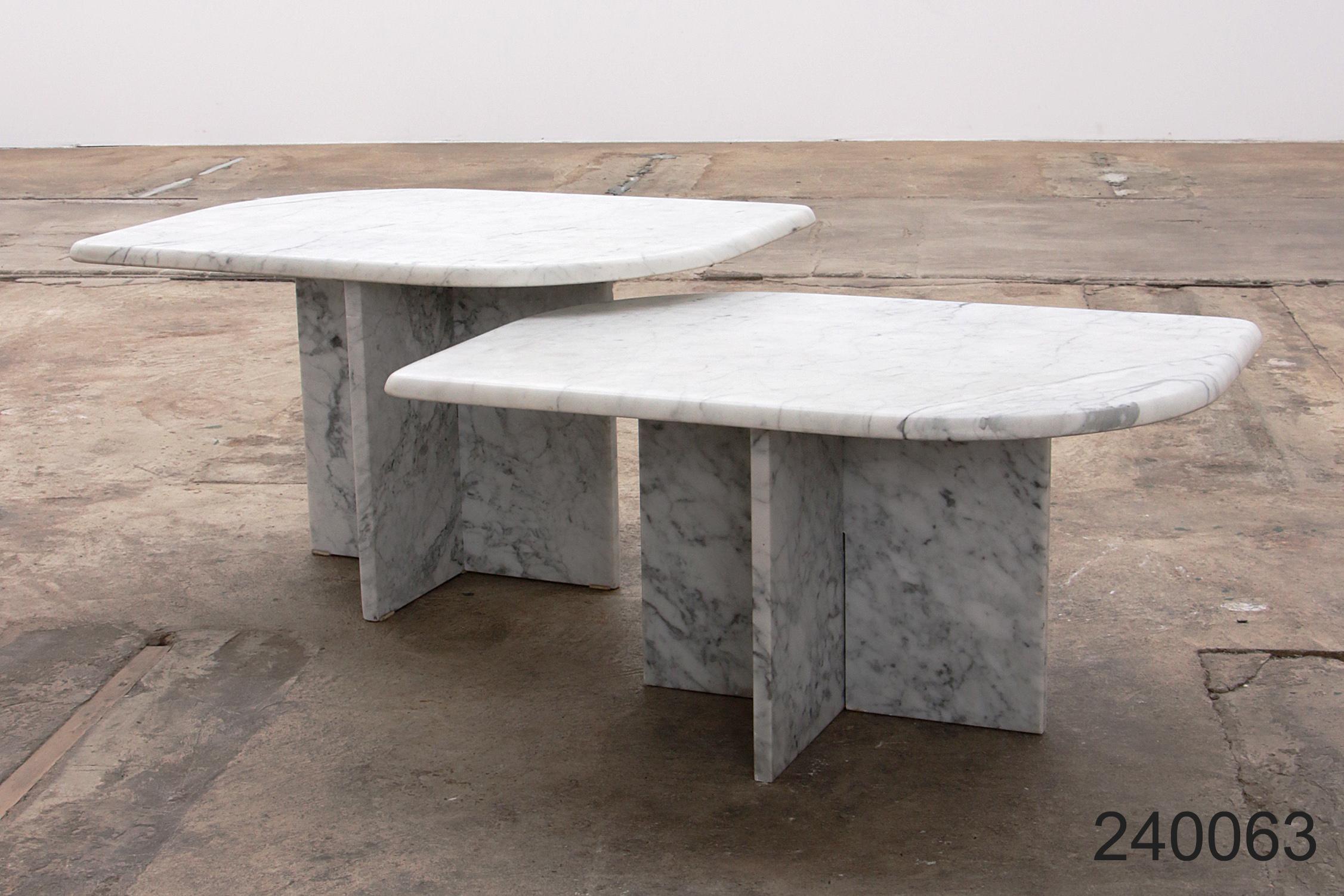 Set of Two Marble Tables - Italian Design, 1980s 11