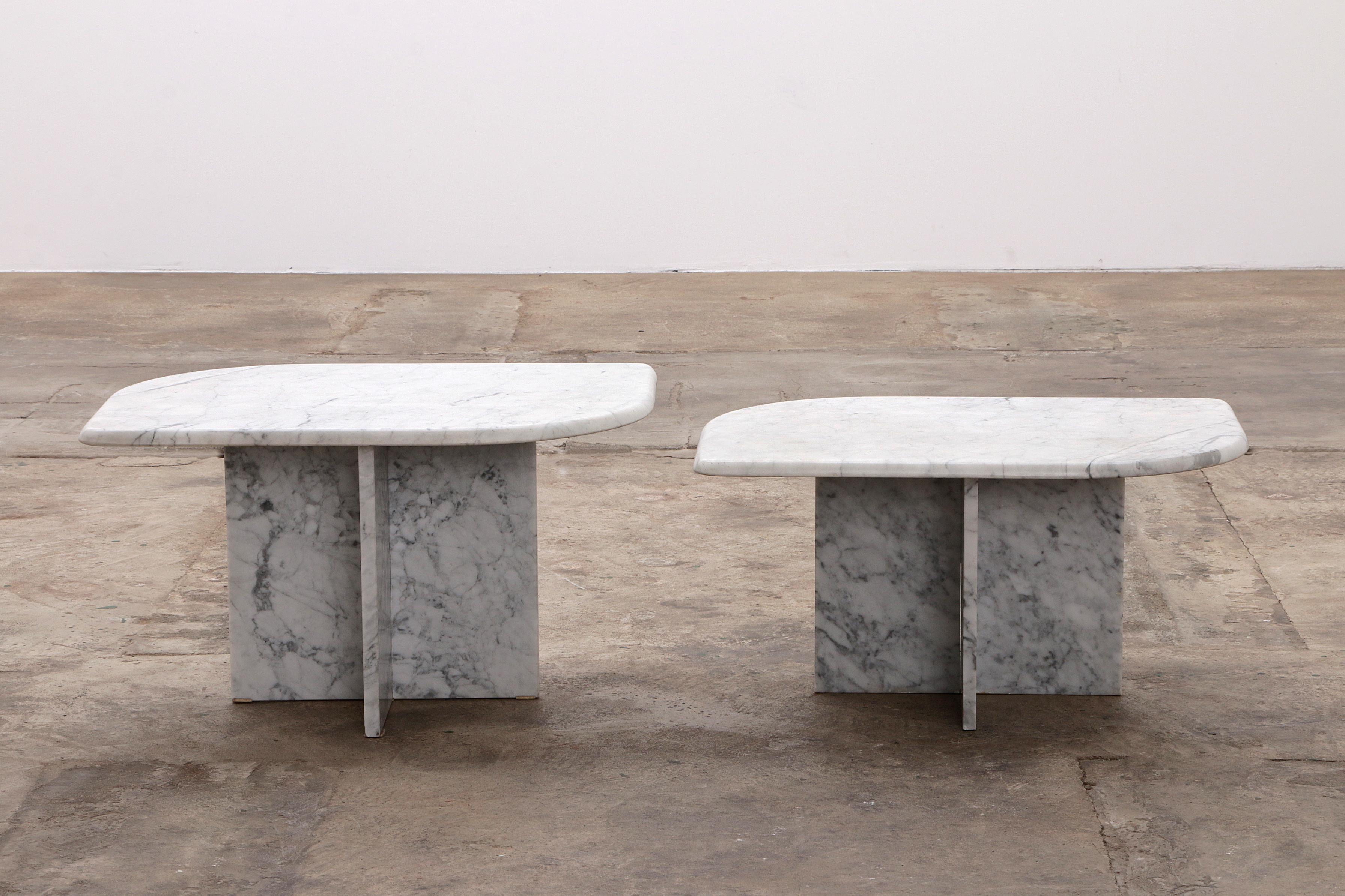 Set of Two Marble Tables - Italian Design, 1980s In Good Condition In Oostrum-Venray, NL
