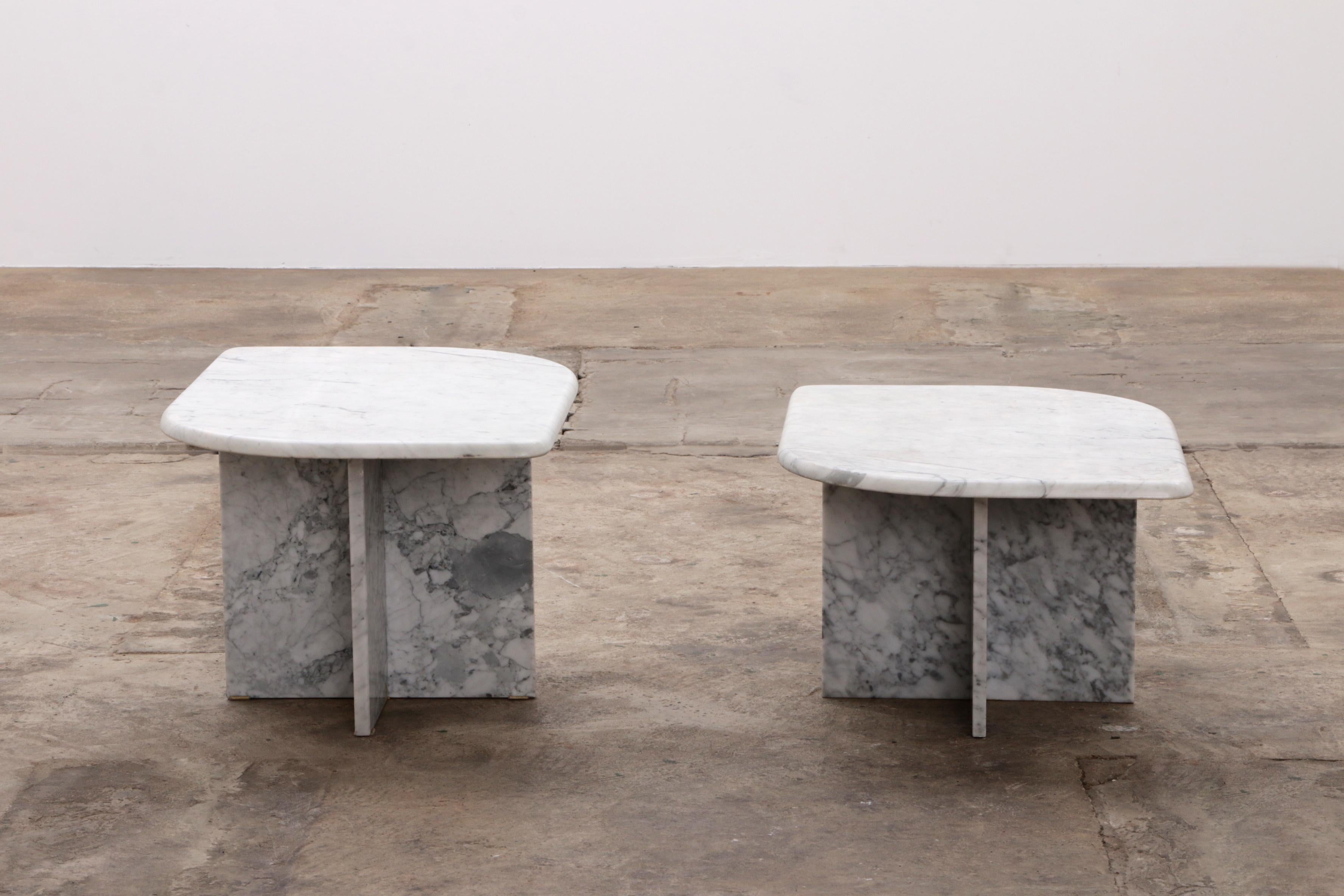 Late 20th Century Set of Two Marble Tables - Italian Design, 1980s
