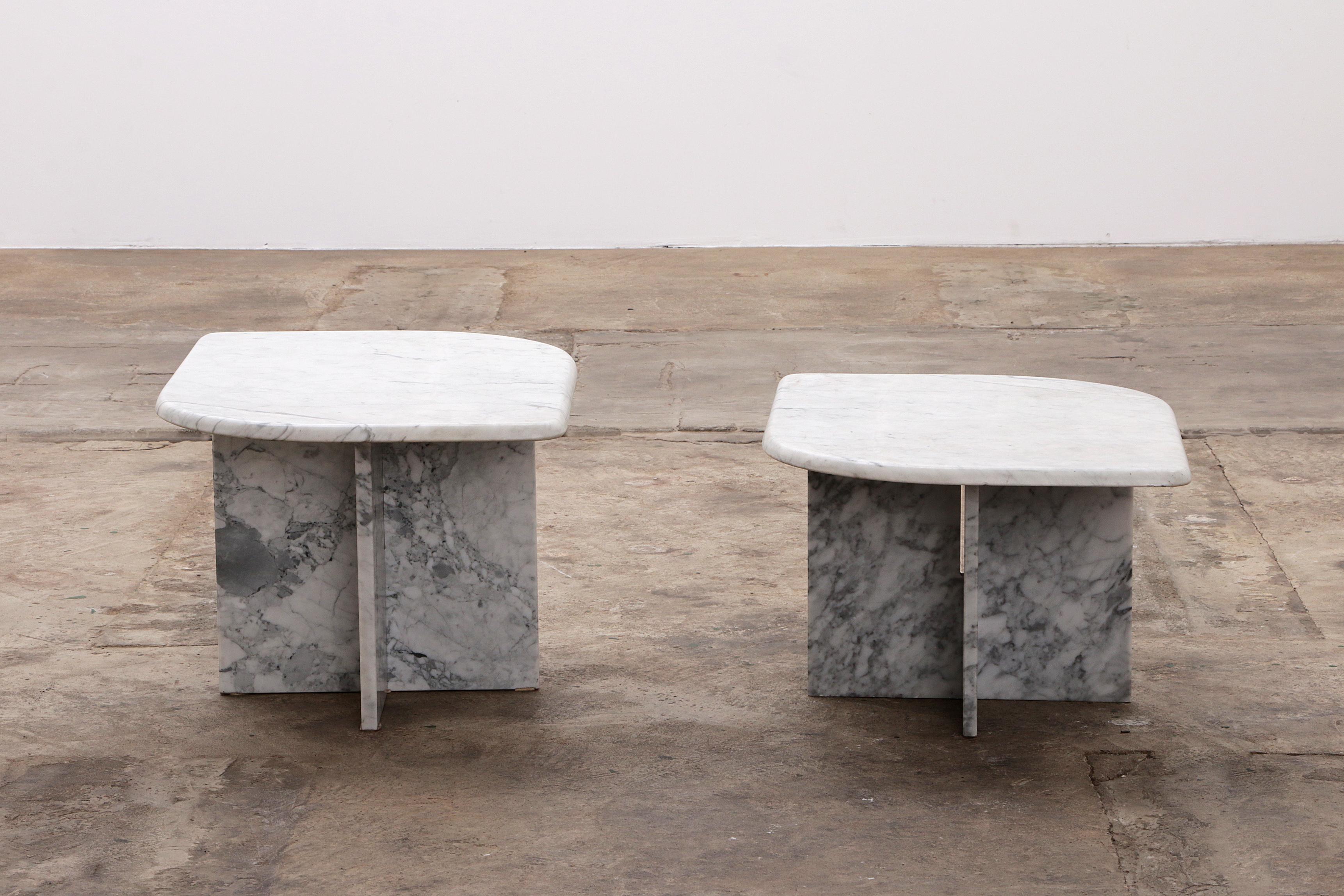 Set of Two Marble Tables - Italian Design, 1980s 2