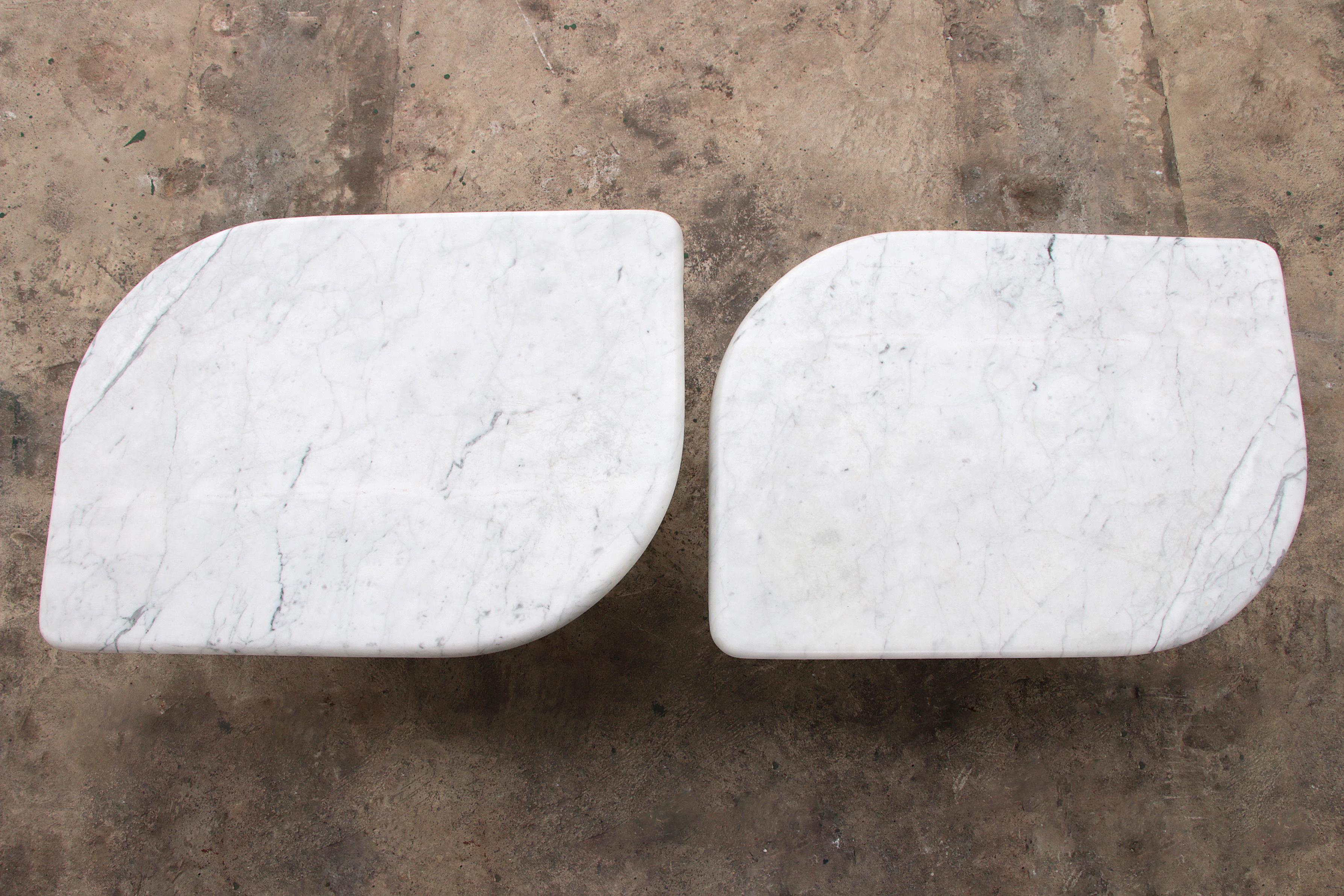Set of Two Marble Tables - Italian Design, 1980s 3