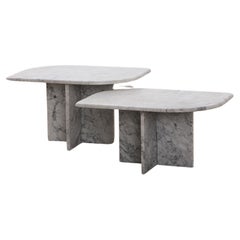 Set of Two Marble Tables - Italian Design, 1980s