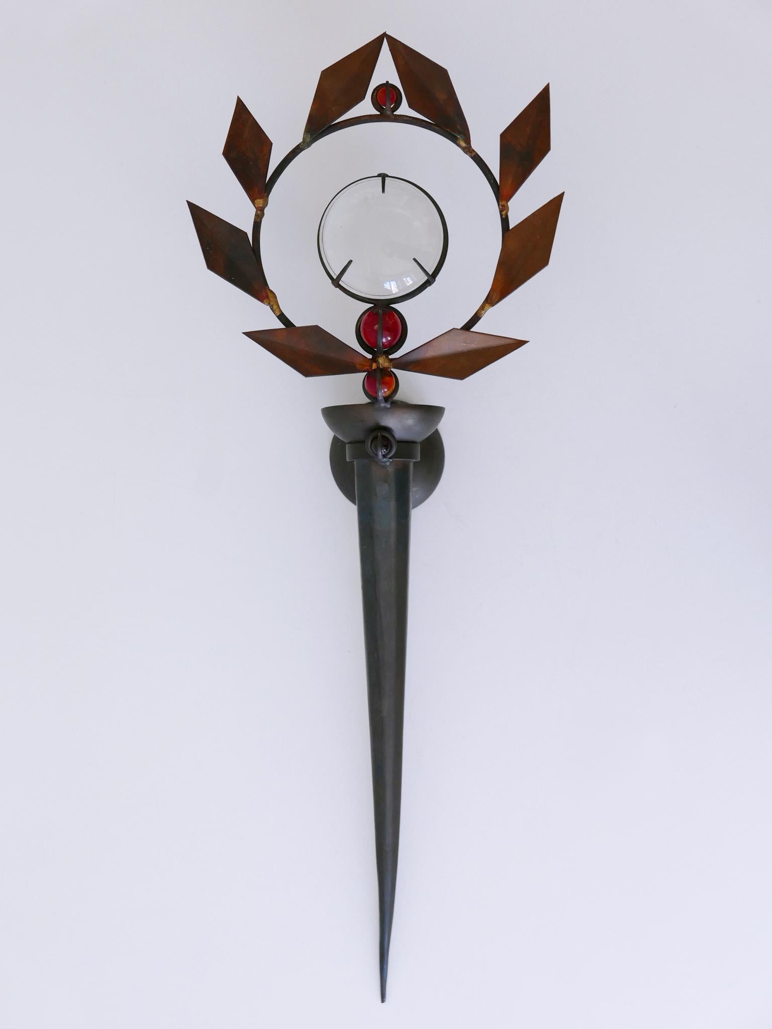 British Set of Two Mark Brazier-Jones Candlesticks Model Olympia 1990s, Signed & Dated For Sale