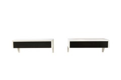 Set of two Martin Visser DD01 Bergeijk wall shelves with drawers for Spectrum