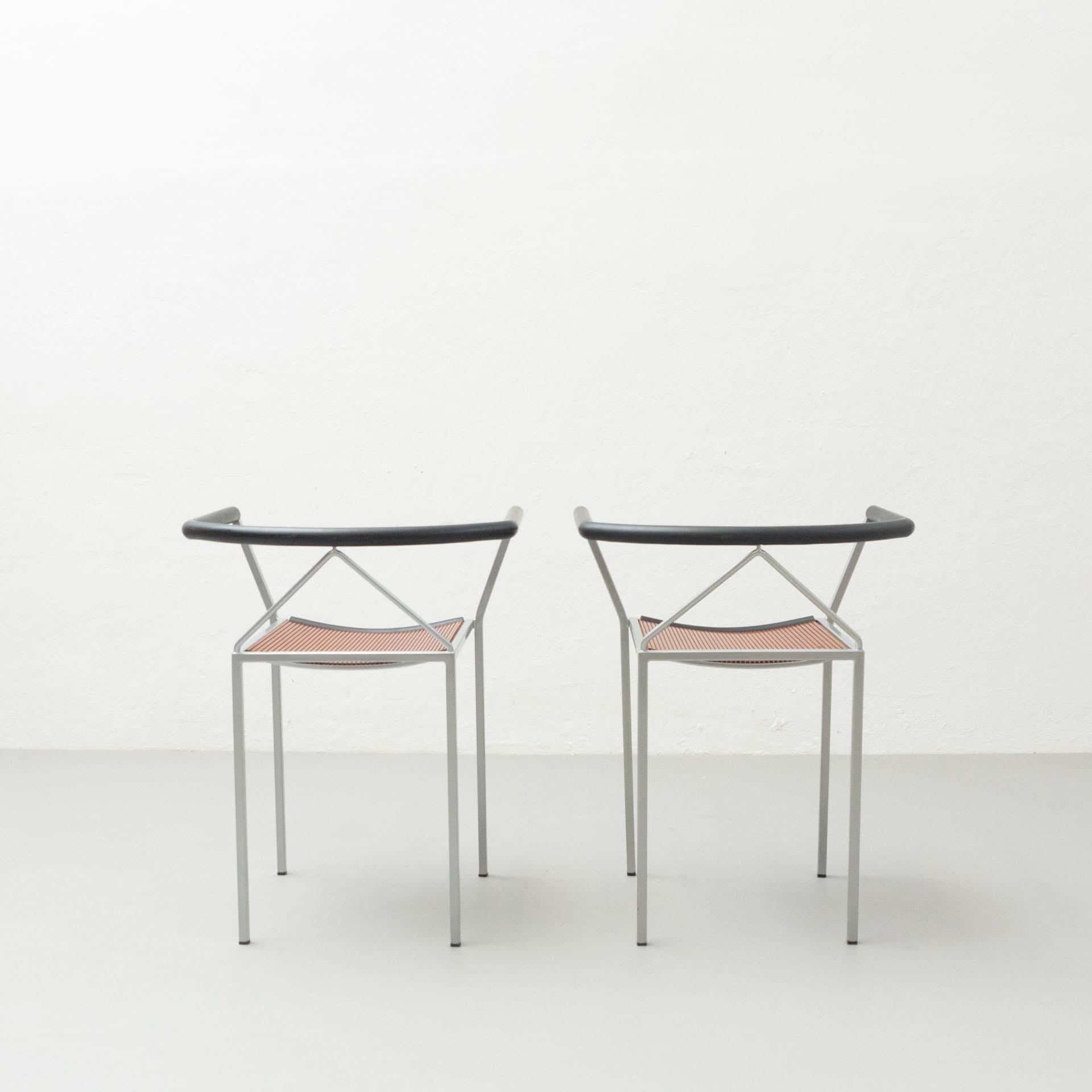 Italian Set of Two Maurizio Peregalli Poltroncina Chairs by Zeus