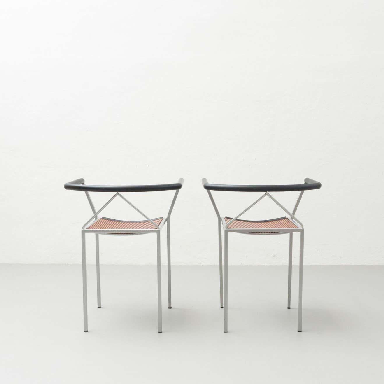 Italian Set of Two Maurizio Peregalli Poltroncina Chairs by Zeus