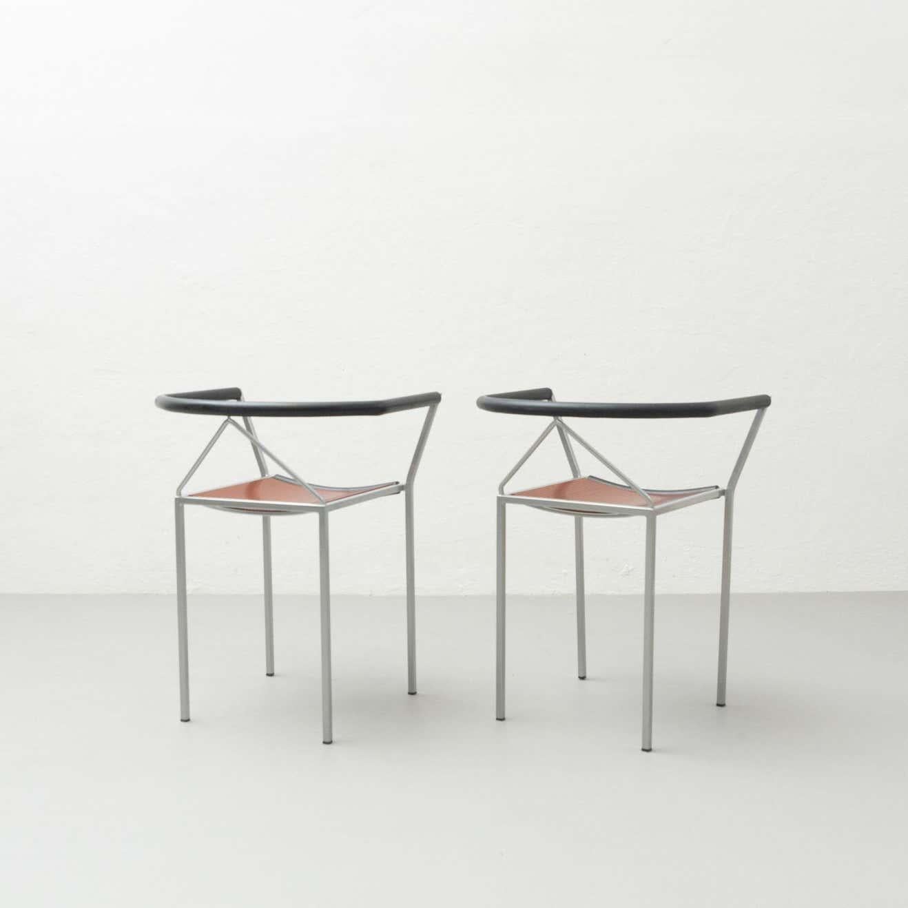 Rubber Set of Two Maurizio Peregalli Poltroncina Chairs by Zeus
