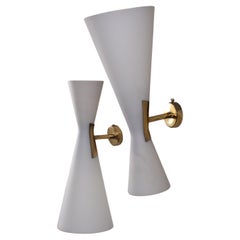 Set of two Max Ingrand, Fontana arte, wall sconces, circa 1960