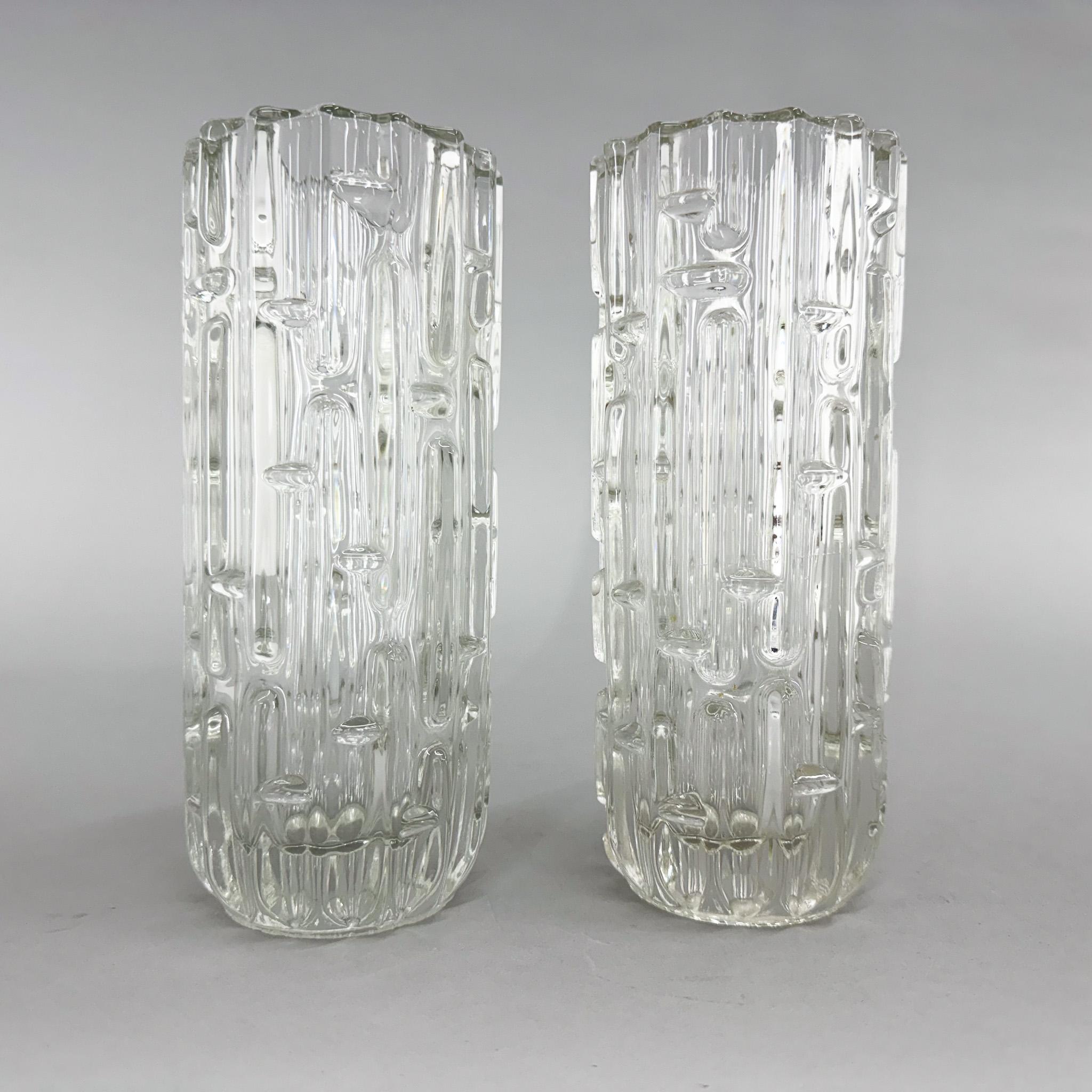 The vase is made of densely pressed clear glass.
The vase has several protrusions that evoke a maze.
According to this decoration, the vases are named Maze.
The vasew were designed by František Vízner (1936 - 2011) in the second half of the 20th