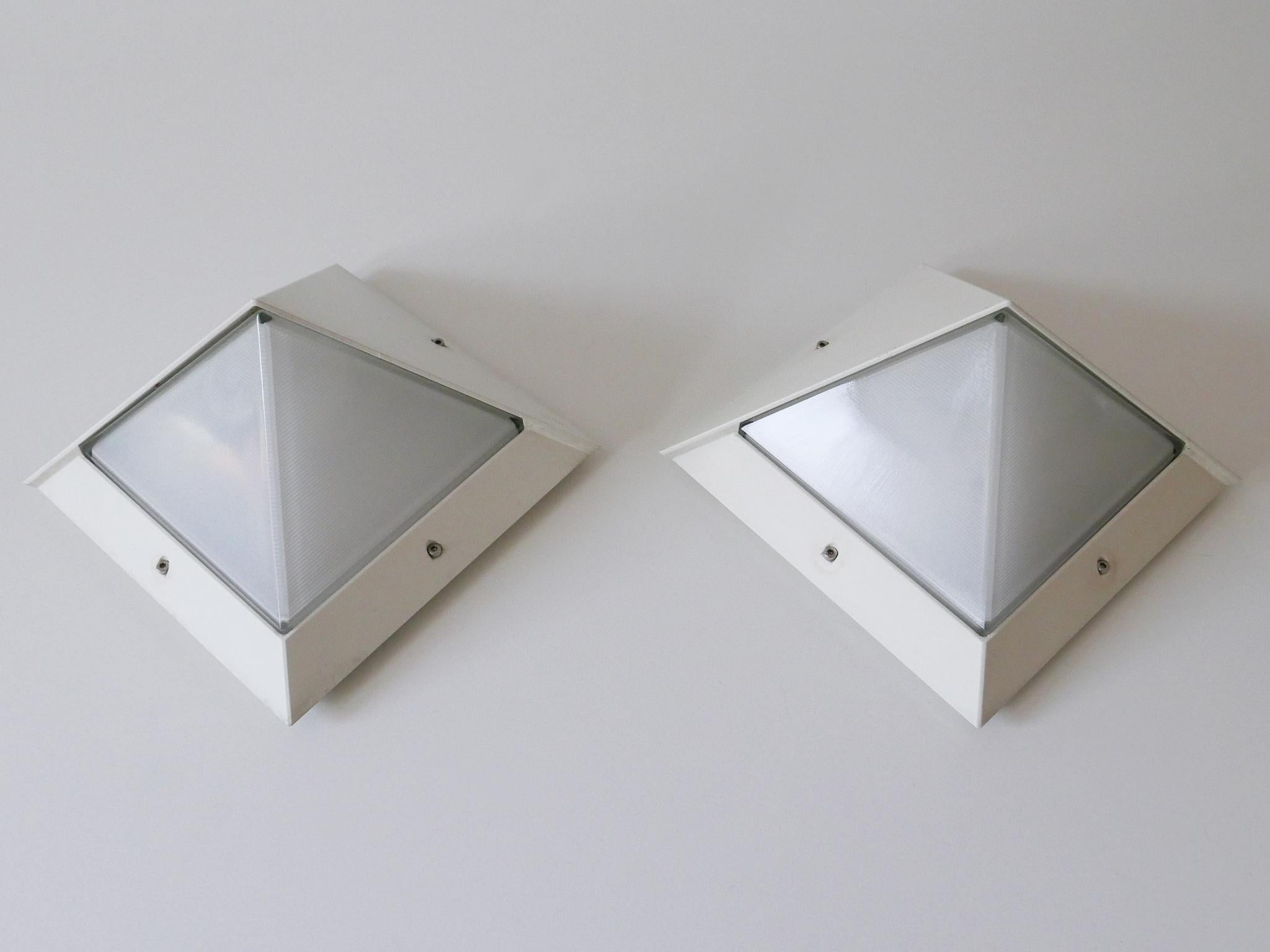 Set of Two Medium Outdoor Wall Lamps or Sconces by BEGA, 1980s, Germany For Sale 3